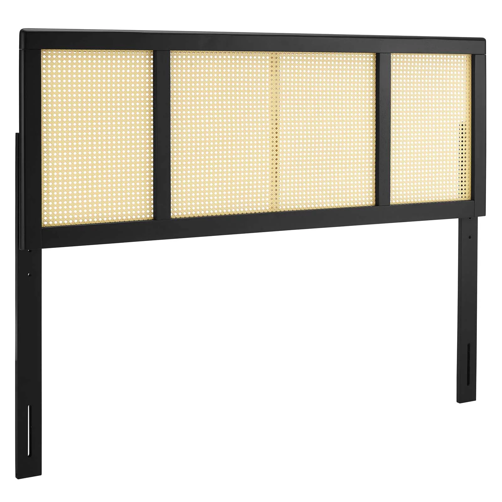 Modway Delmare Cane Queen Headboard in Black