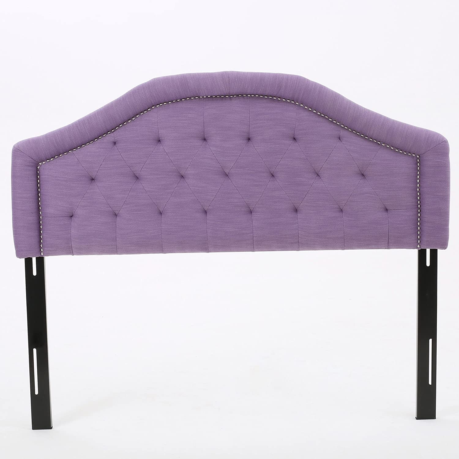 QCAI Killian Headboard - Fully Upholstered, Queen / Full, Light Purple