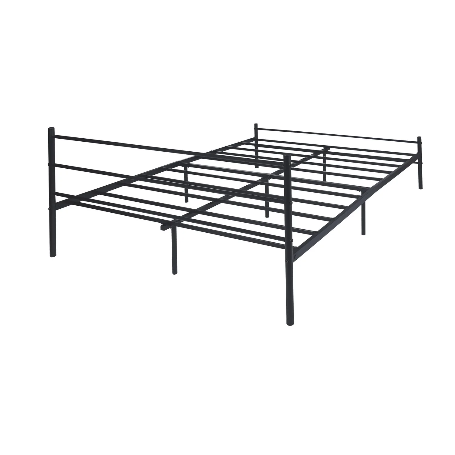 Metal Bed Frame Full Size with Headboard and Footboard Single Platform Mattress Base,Metal Tube(Full size, black) No Box Spring Needed