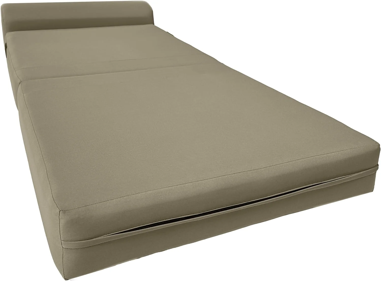 RUNFAYBIU D&D Futon  Tan Sleep Chair Folding Foam Bed  Sofa Mattress 6 x 32 x 70  1.8 pounds Density Foam