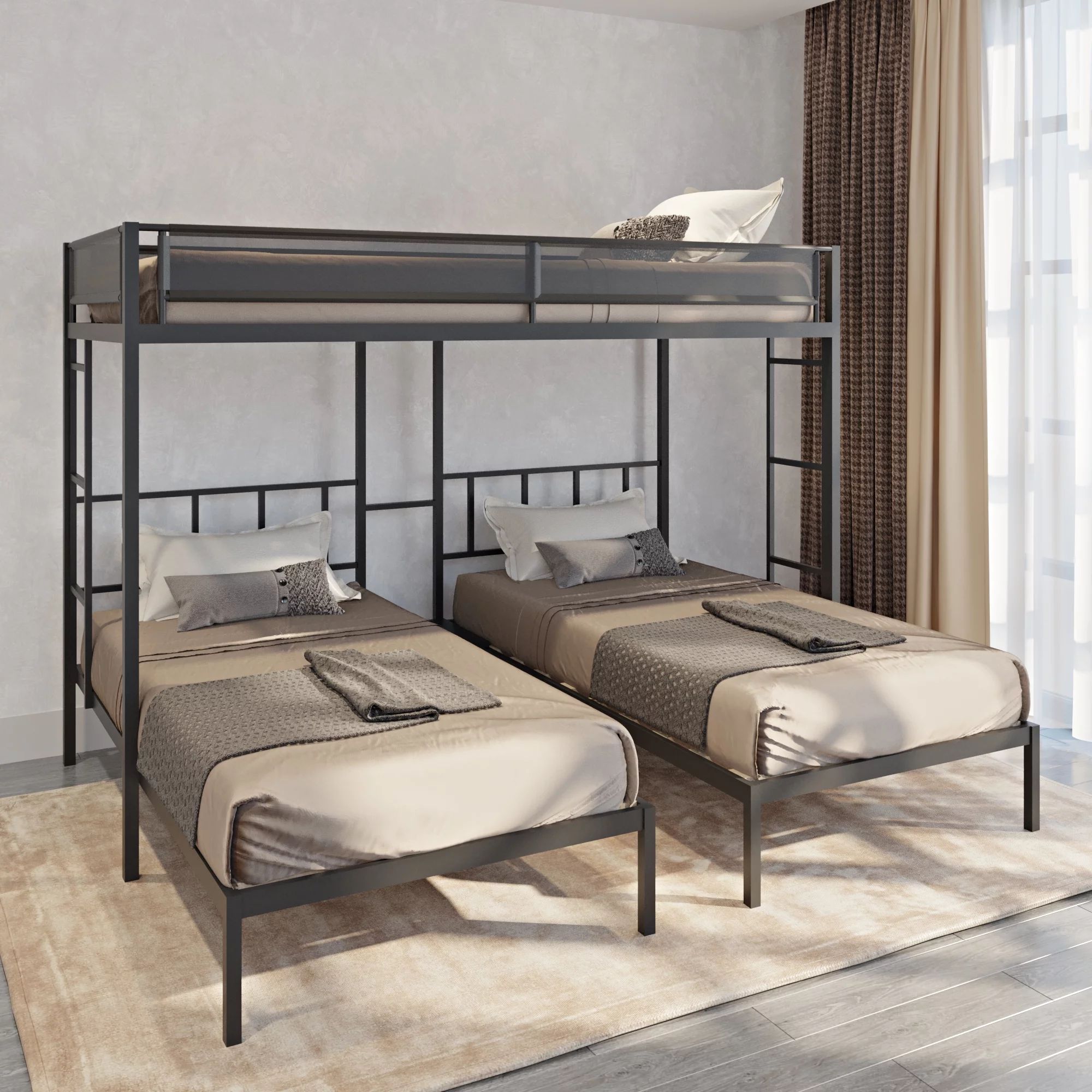 Triple Bunk Bed keeps your kids safe and gives them a good night's sleep 92.32