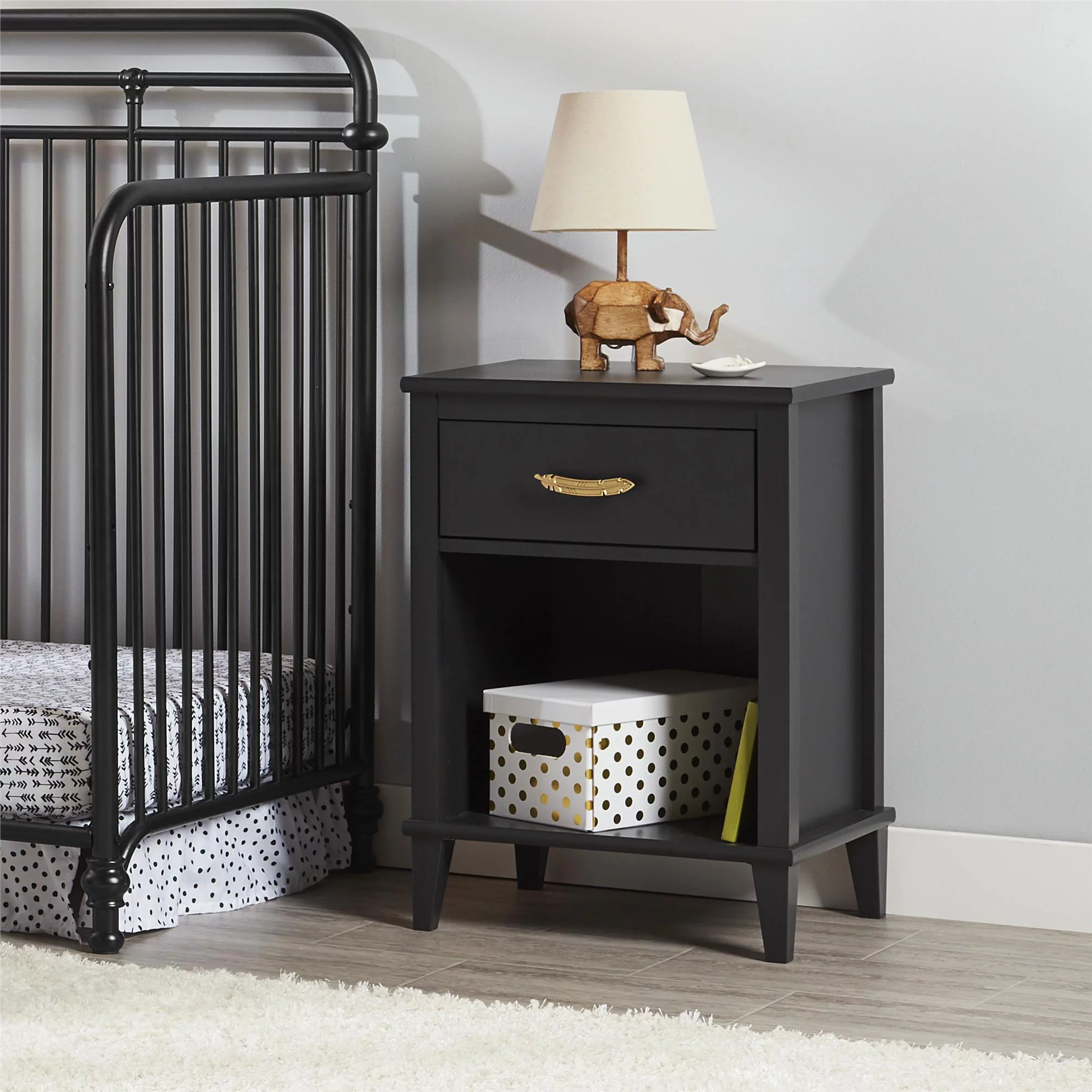Little Seeds Monarch Hill Hawken Nightstand, Black