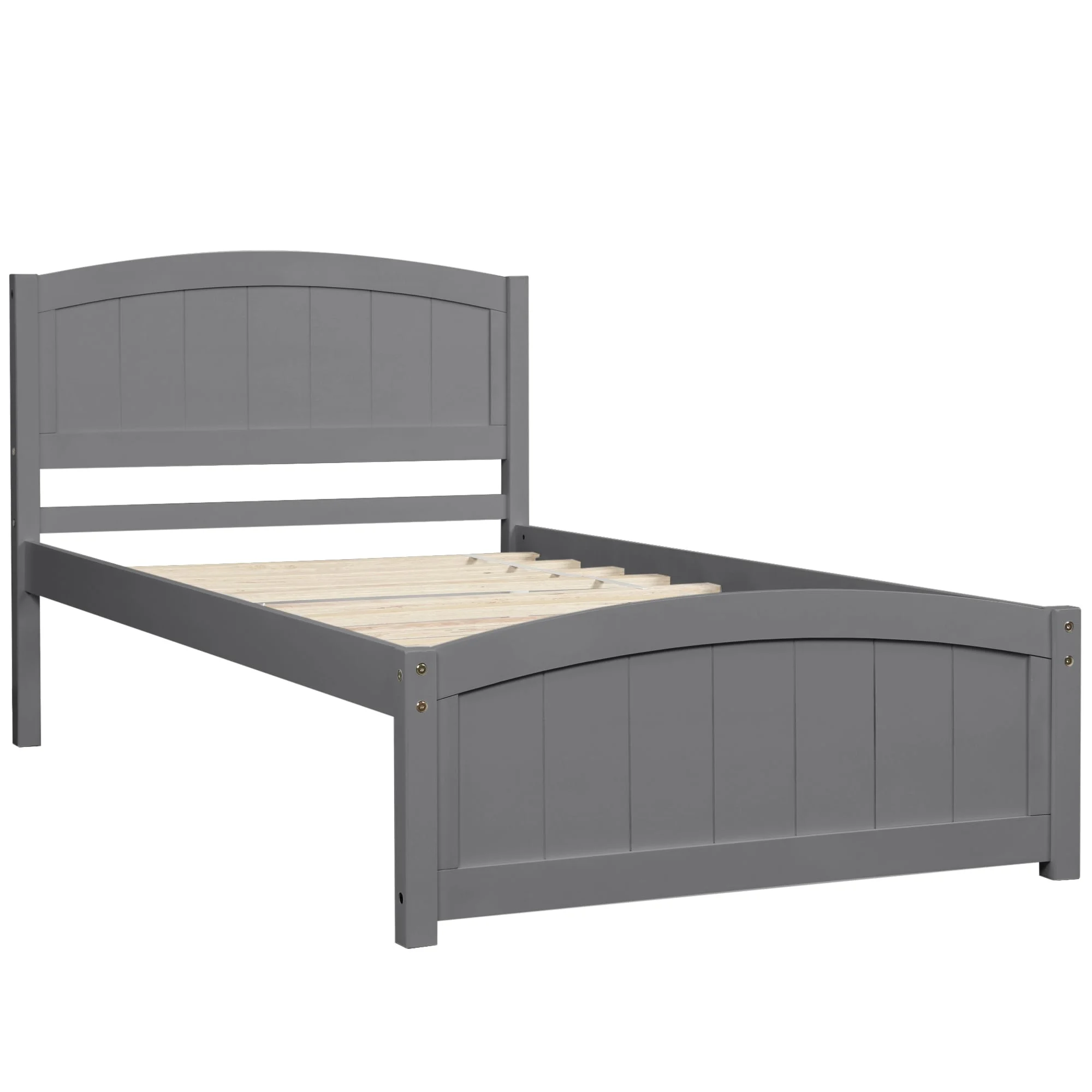 Wood Platform Bed with Headboard/Footboard - Solid Construction, Classic Design, Easy Assembly Espresso