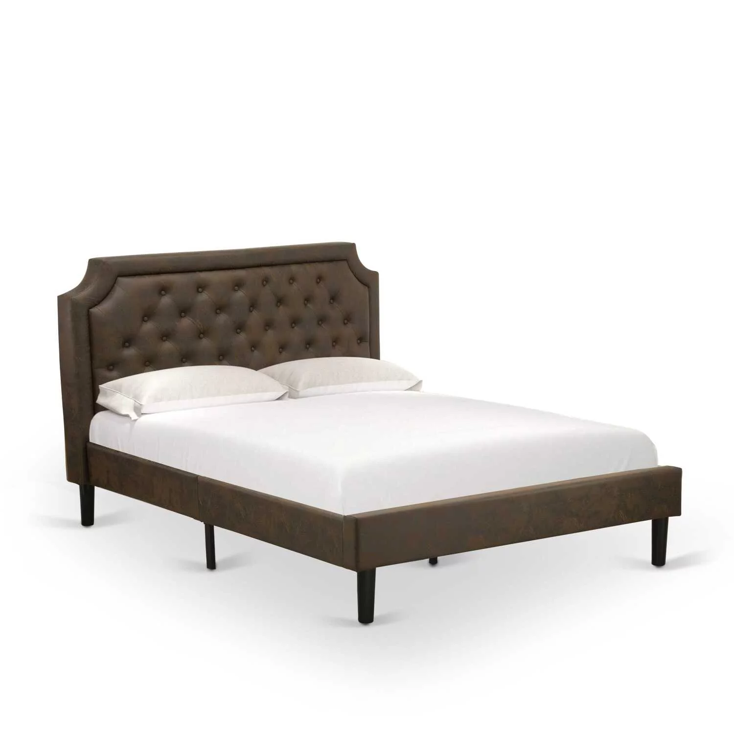 East West Furniture Granbury 3-Piece Wood Queen Bedroom Set in Brown/Jacobean