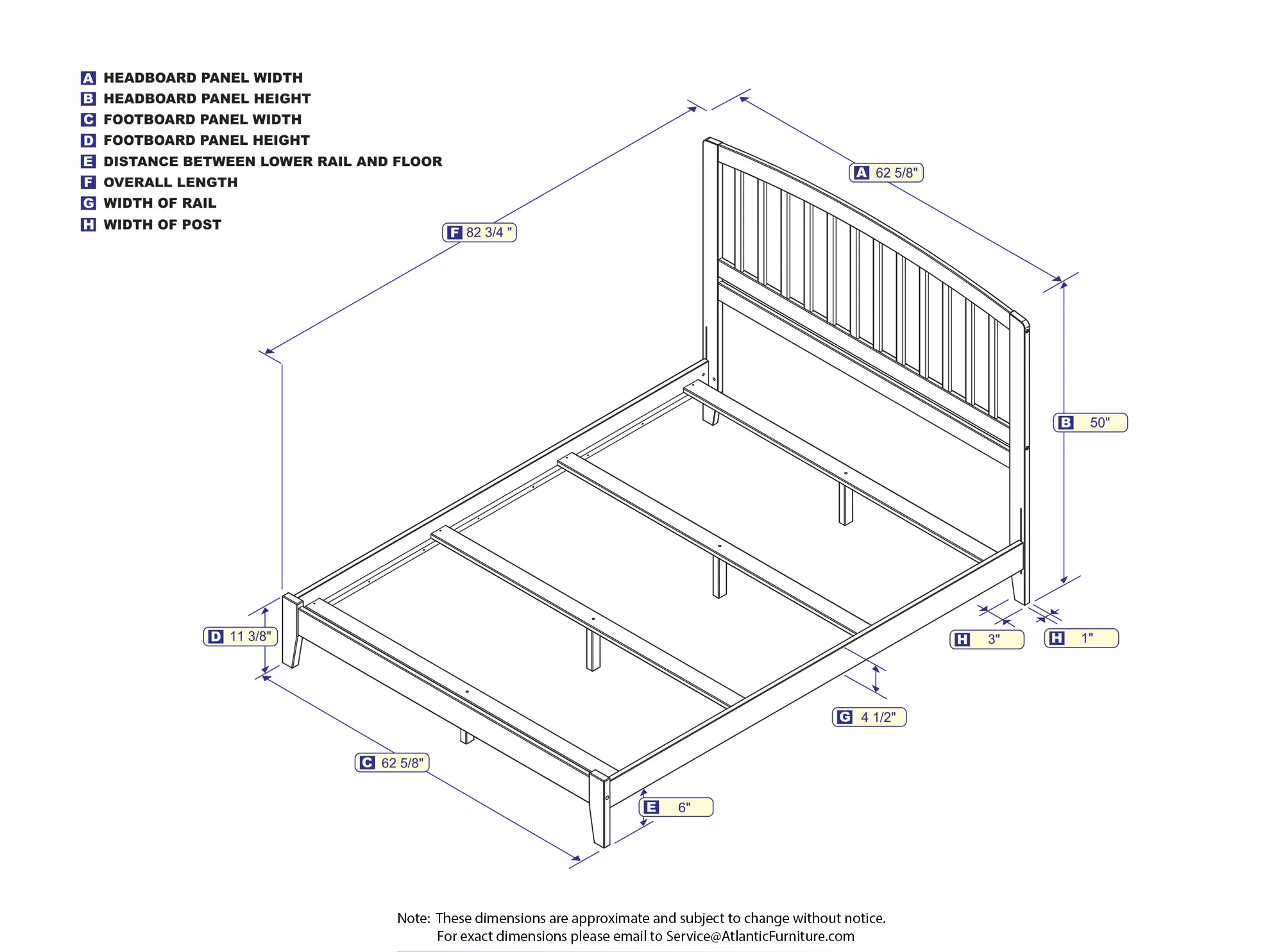 Richmond Queen Traditional Bed in Walnut