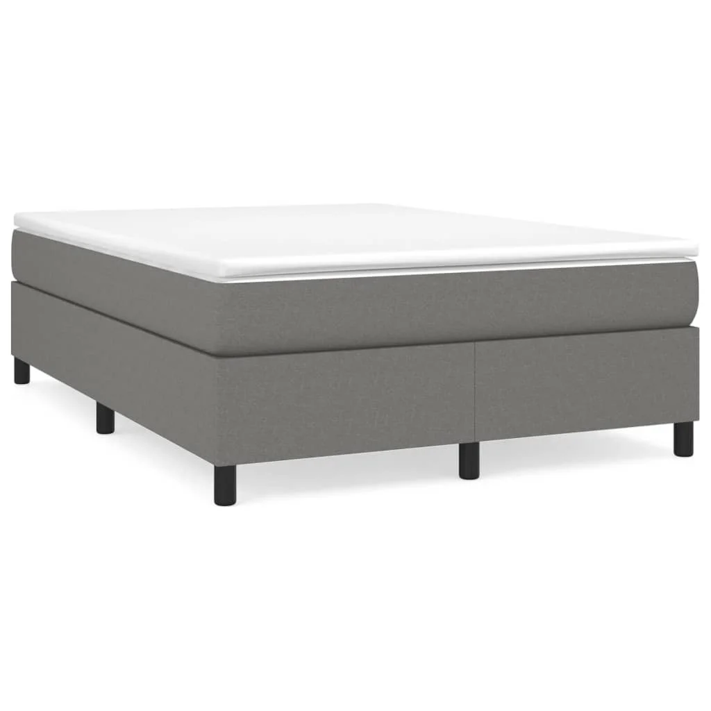 Box Spring Bed with Mattress Dark Gray 59.8