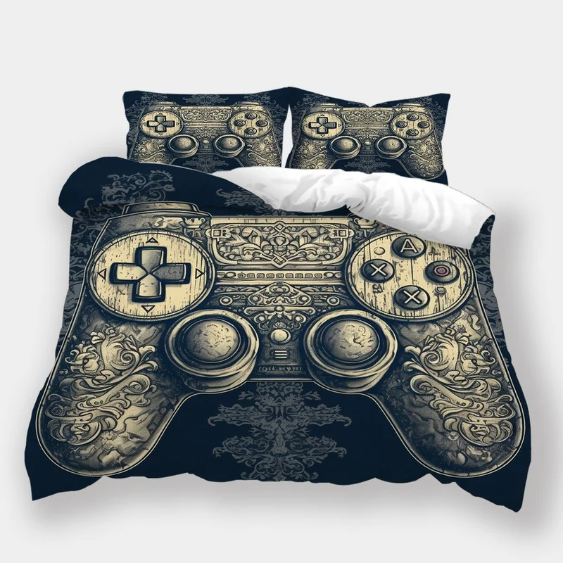 Fashion Bedding Set Game Handle Printed Bedspreads Teen Adult Highend Bedroom Decor Bed Gift,California King (98