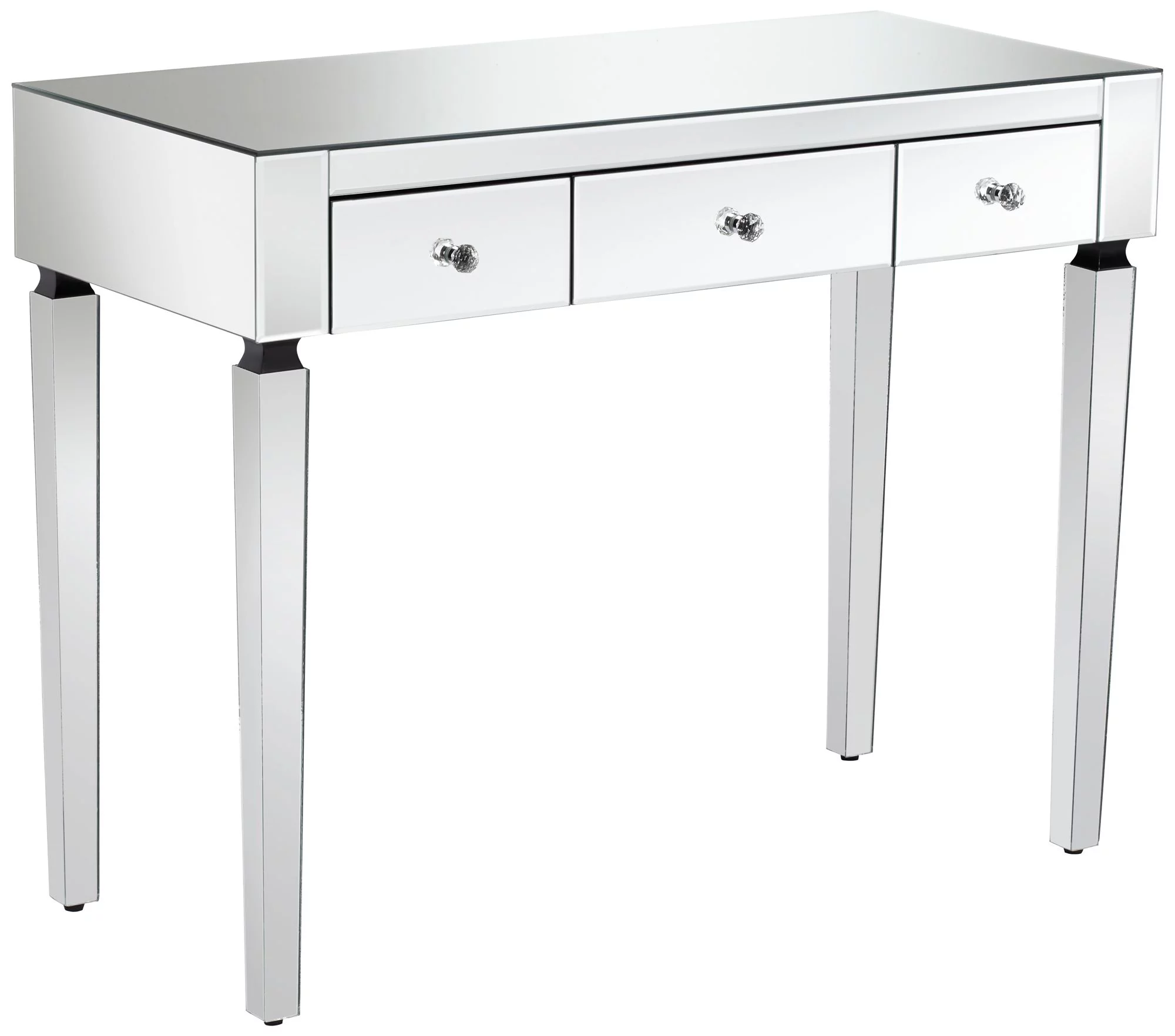Studio 55D Thea Modern Mirrored Rectangular Desk 39 1/2