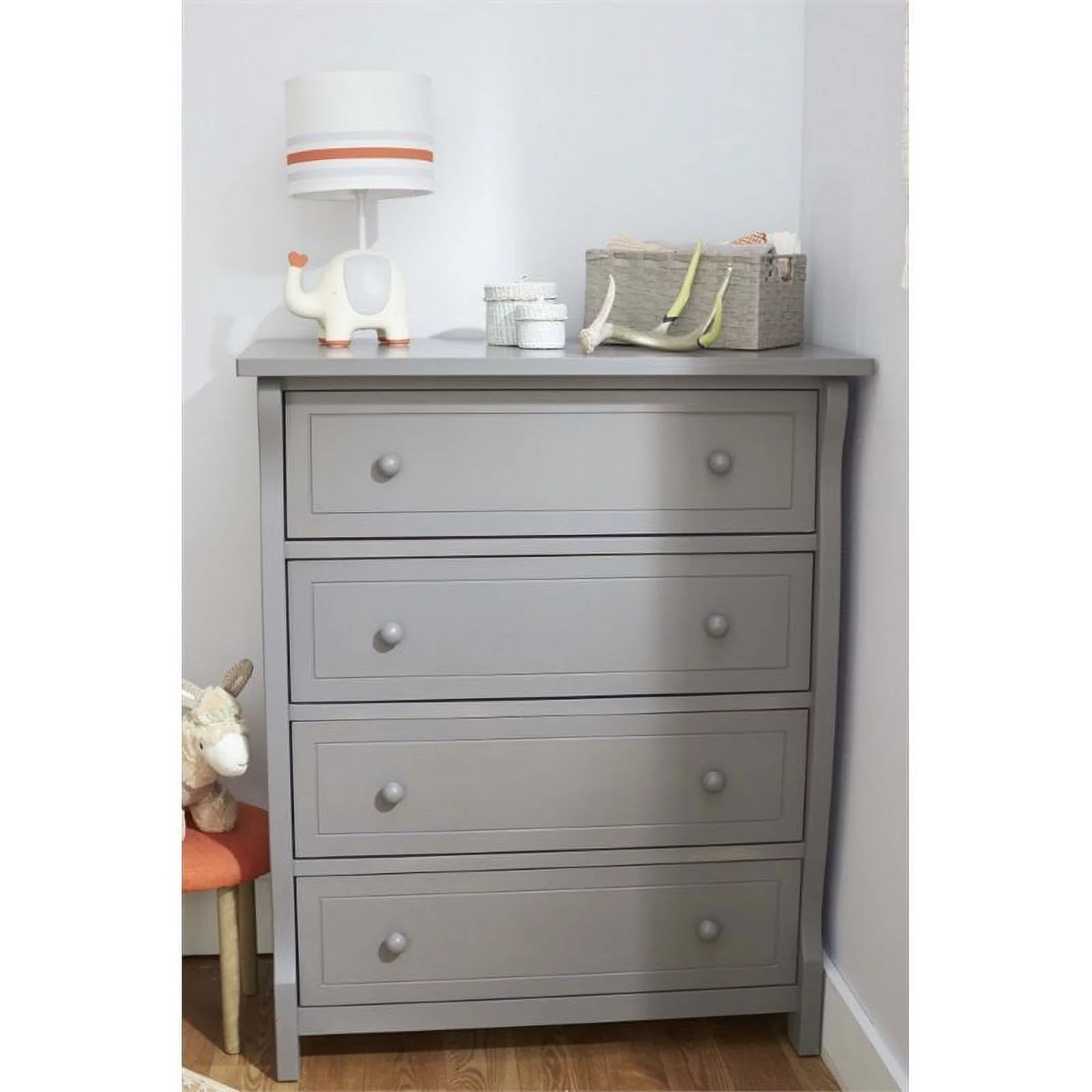 Sorelle Princeton Elite 4-Drawer Dresser - Weathered Gray