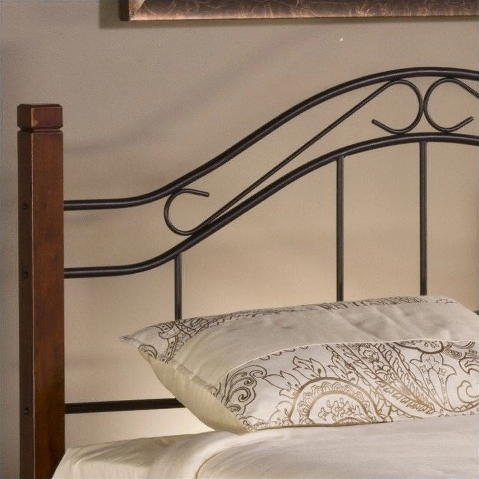 Matson Headboard - King - w/Rails-Finish:Cherry / Black