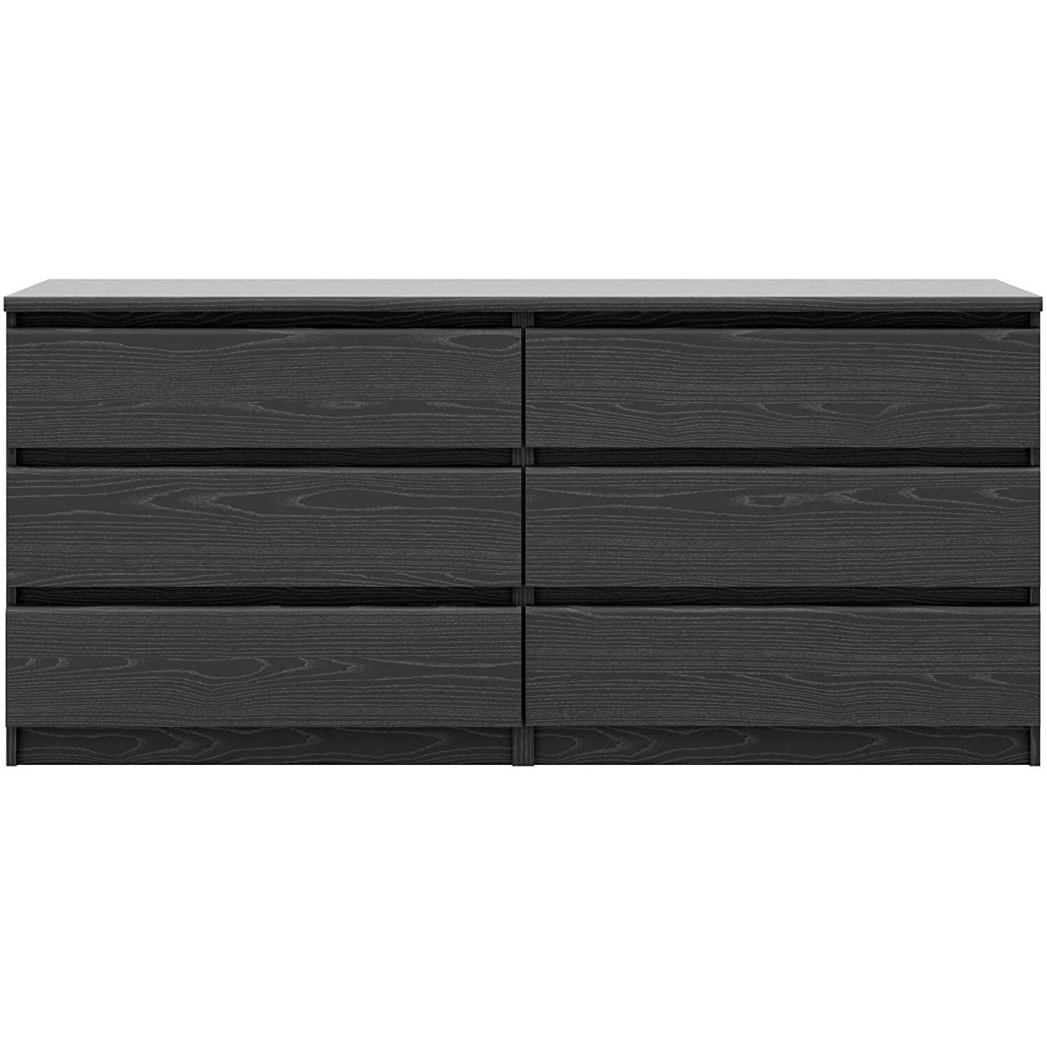 Maykoosh Seaside Style 6 Drawer Double Dresser-Color:Black woodgrain