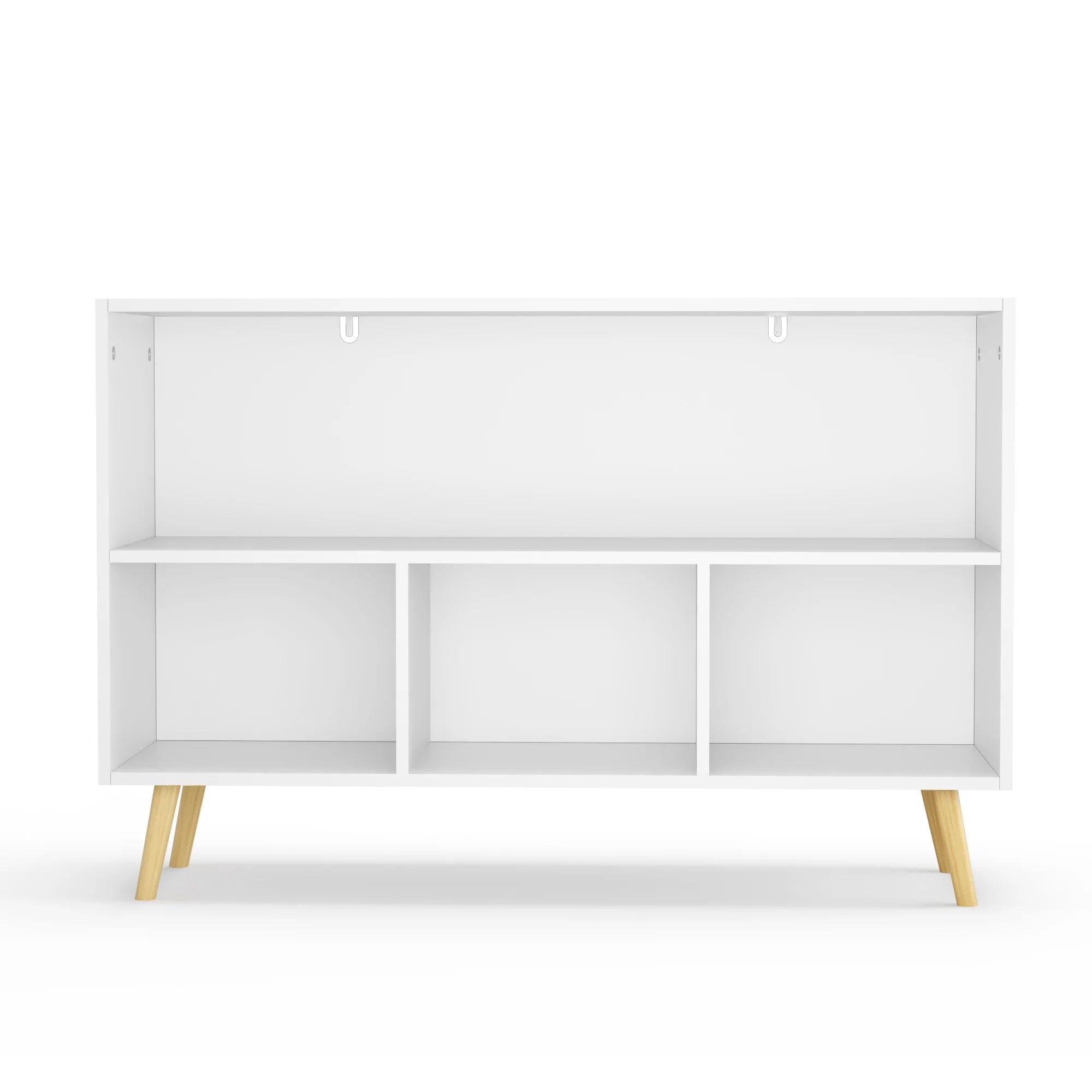 UHOMEPRO Kids Bookshelf and Storage, 2 Shelf Bookcase with Collapsible Fabric Drawers, Toy Chest Kid Furniture for Room Clearance, Gifts for Children, White/Gray