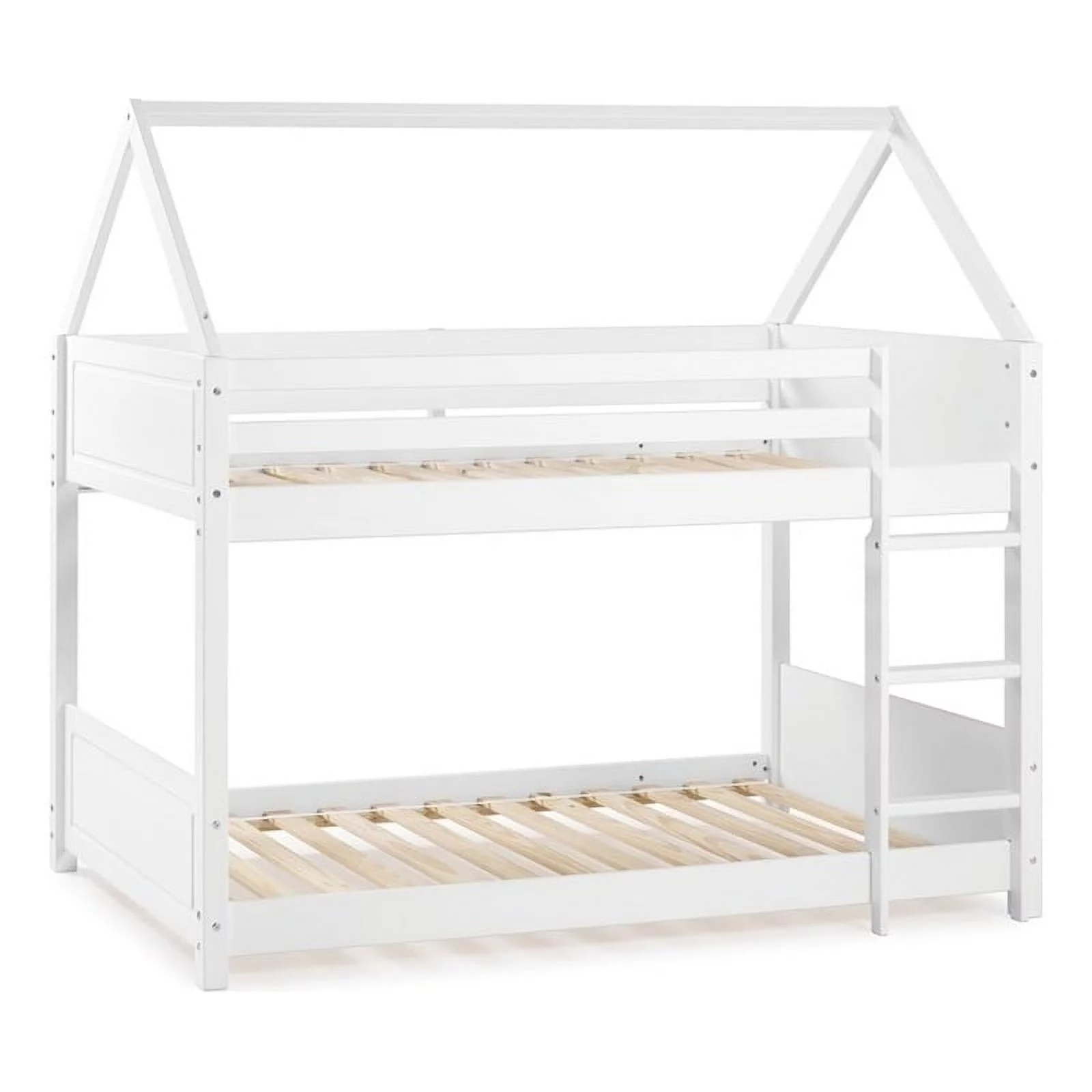 Linon Merritt Wood Twin Bunkbed in White