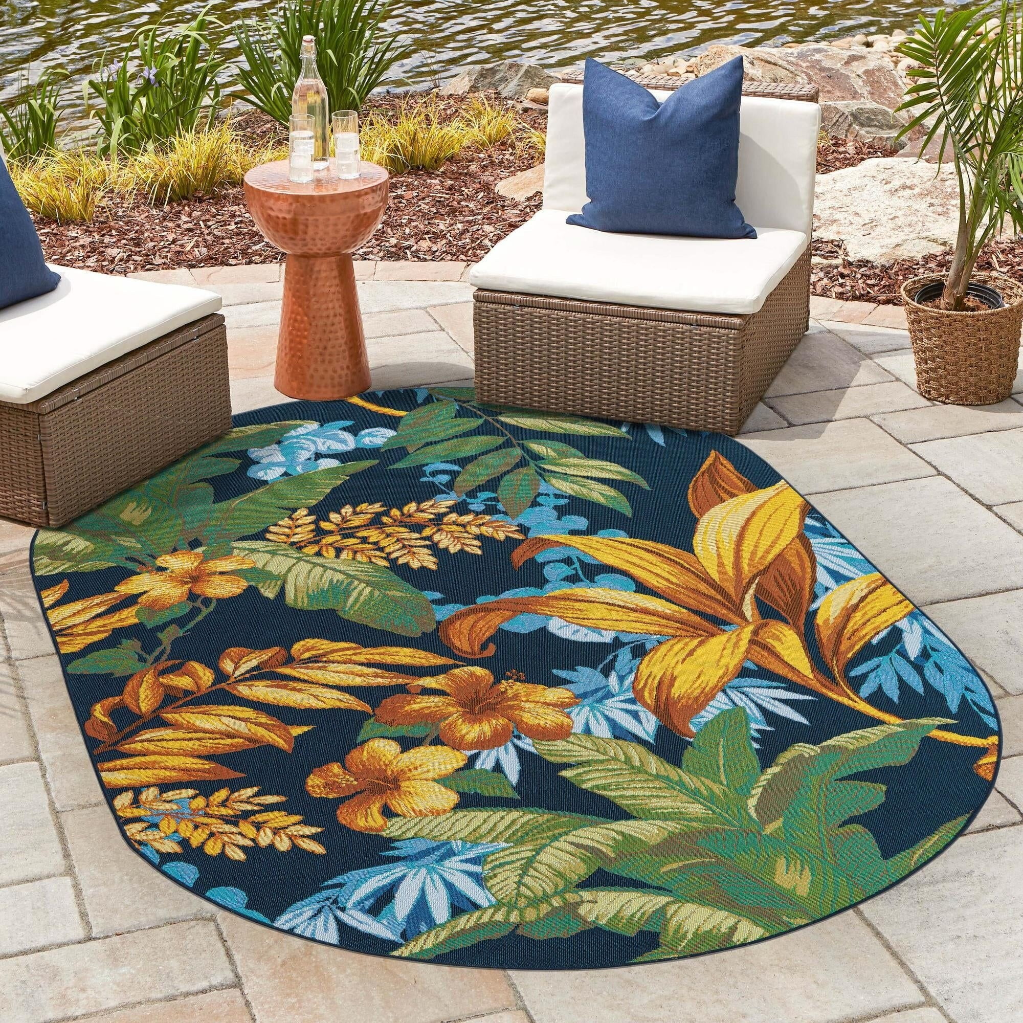 Outdoor Turgh Collection Area Rug Multi - 7'1