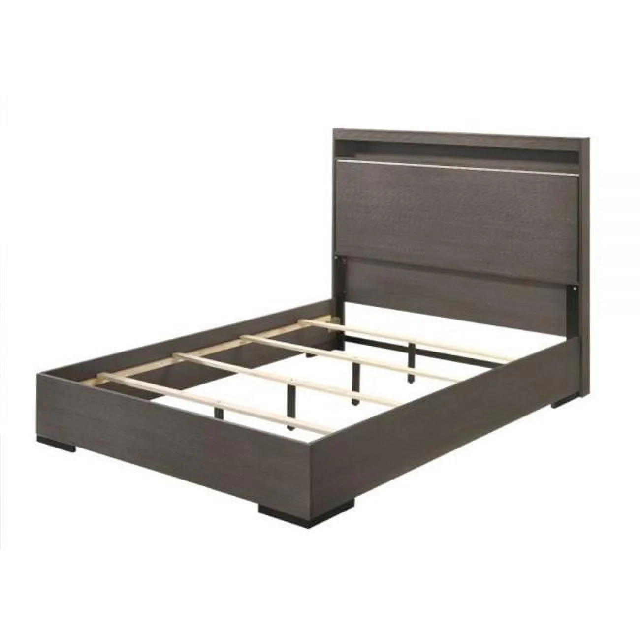 ACME Furniture Escher Queen Bed, LED & Gray Oak - 56 x 80 x 86 in.