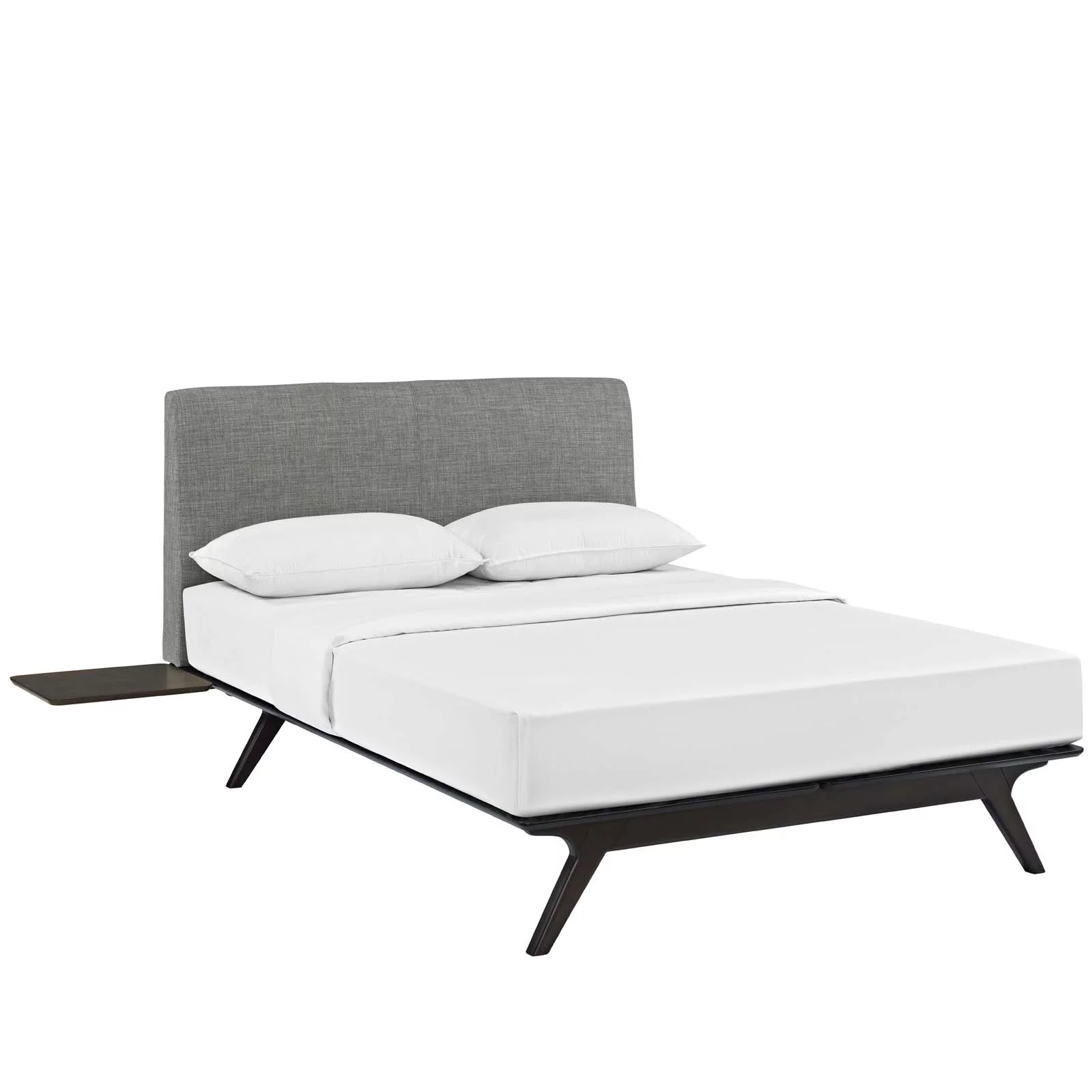 Modway Tracy 3 Piece Queen Bedroom Set in Cappuccino Gray