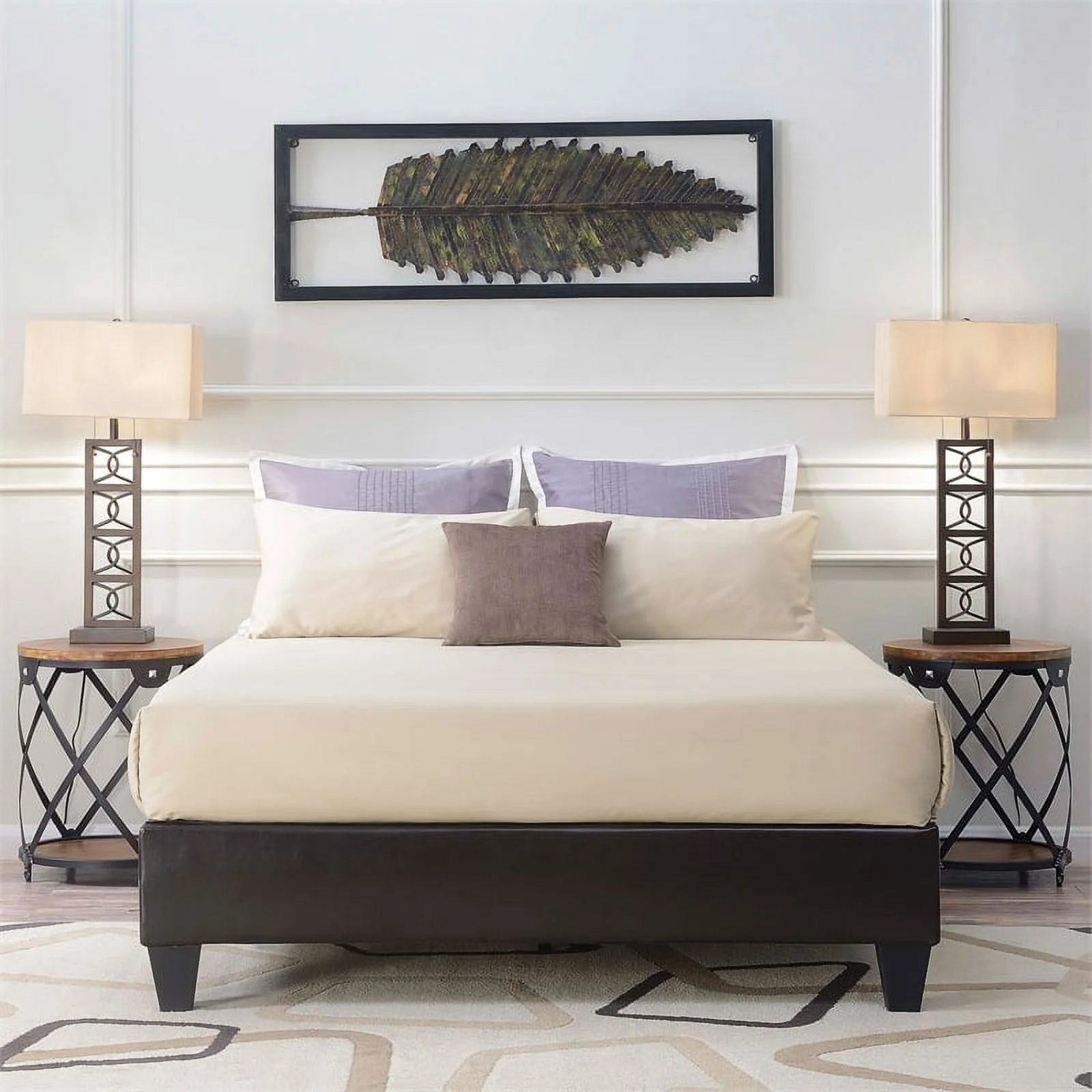 Picket House Abby Queen Platform Bed in Brown