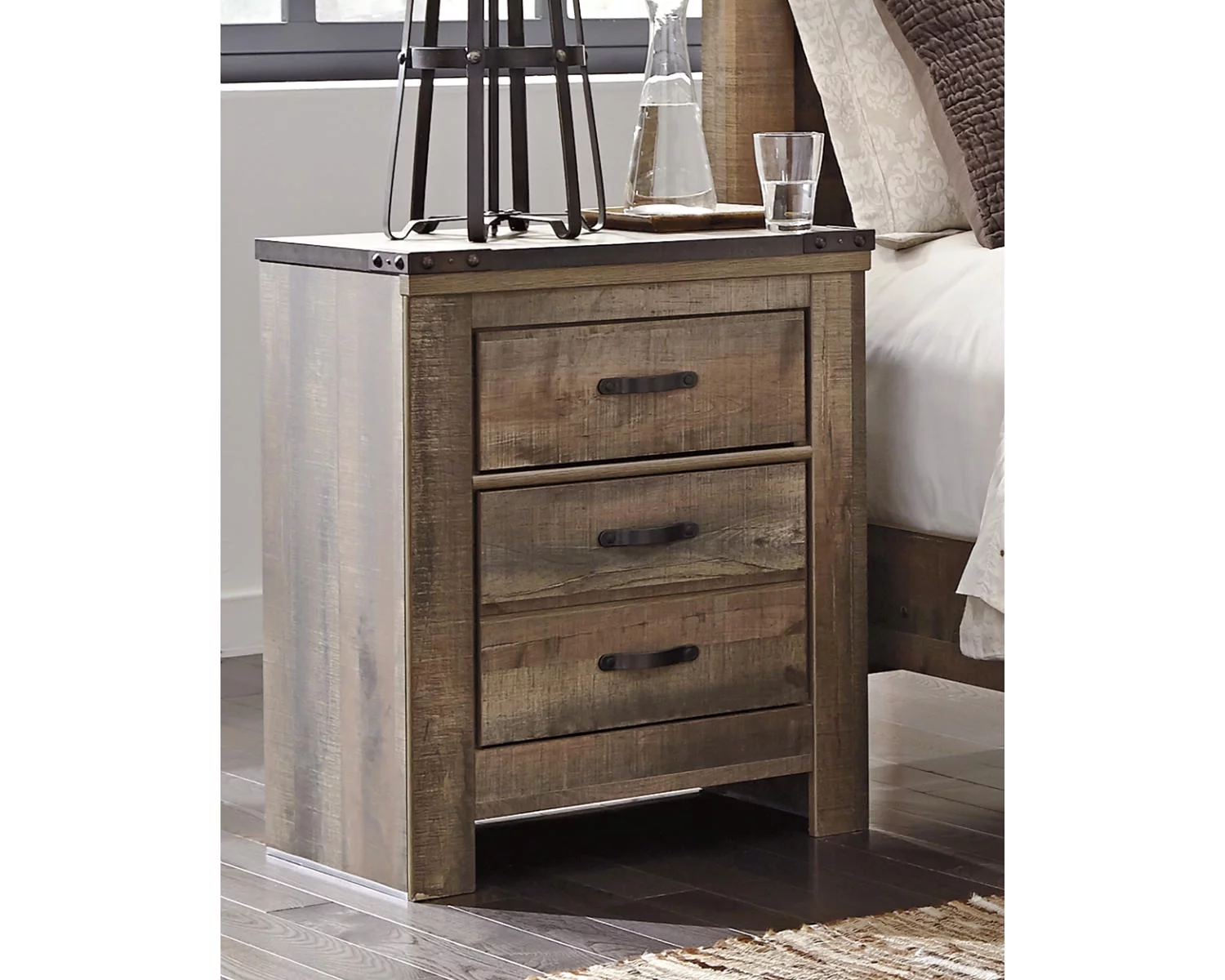 Signature Design by Ashley Casual Trinell 2 Drawer Nightstand, Brown