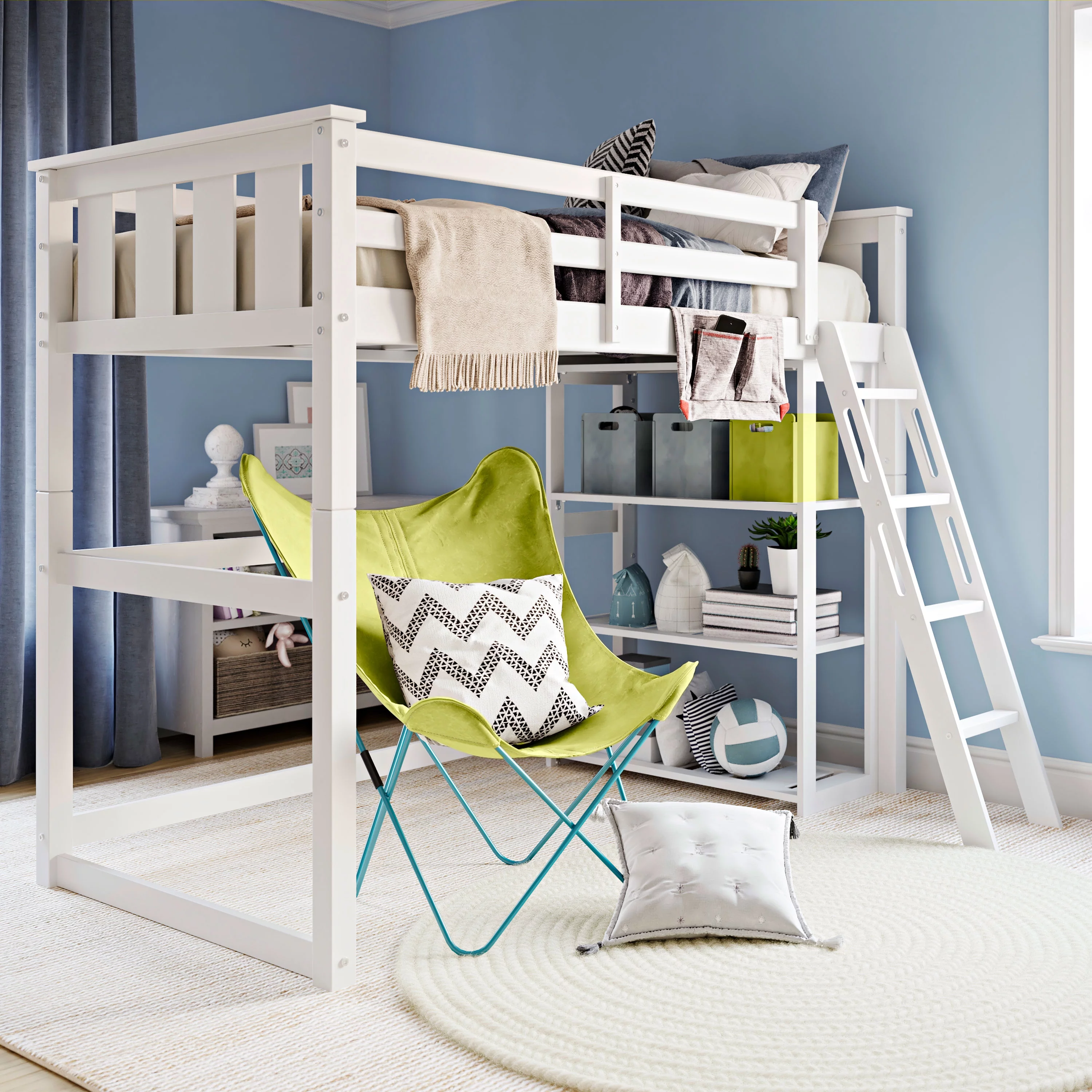 Better Homes and Gardens Kane Twin Loft Bed, White