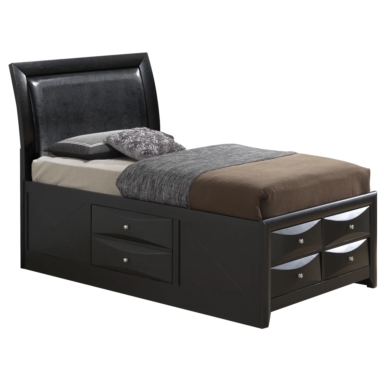 Maykoosh Rustic Retreat G1500I-TSB4 Twin Storage Bed , Black