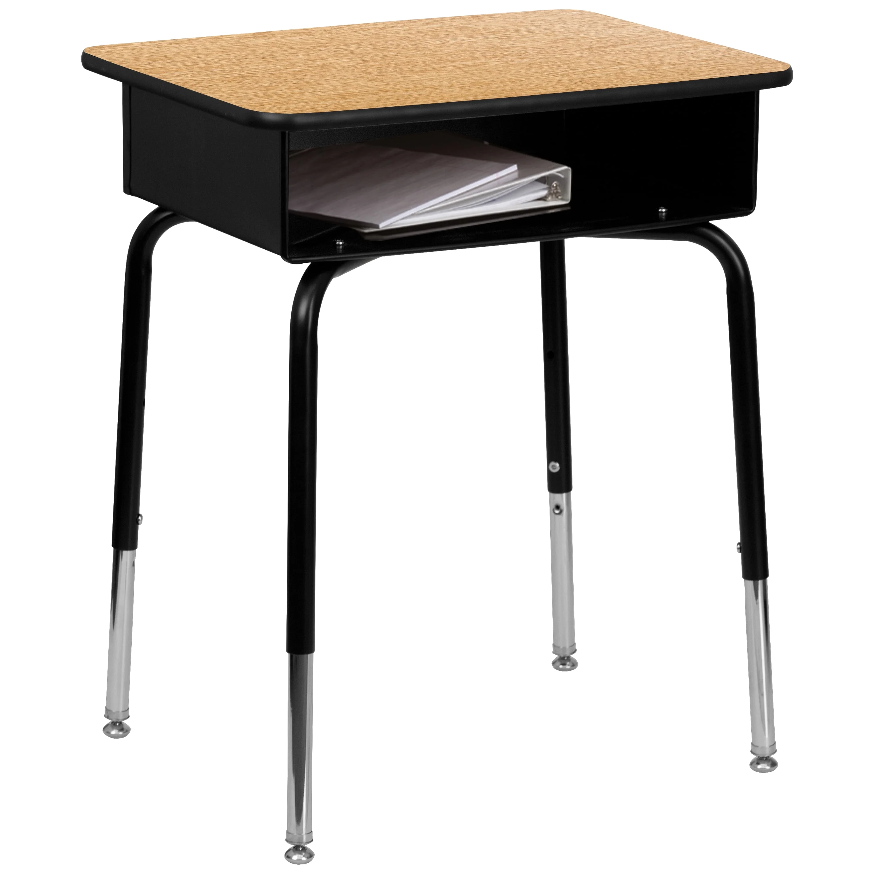Flash Furniture Wood Adjustable Height Open Front Desk