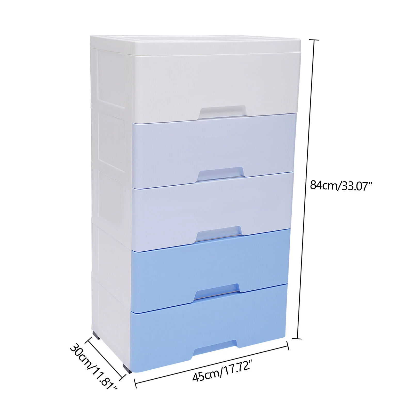 ZhdnBhnos 5 Drawers Clothes Storage Tower Cabinet Plastic with Wheel Lockable Closet Tall Dresser with Wheel Lockable