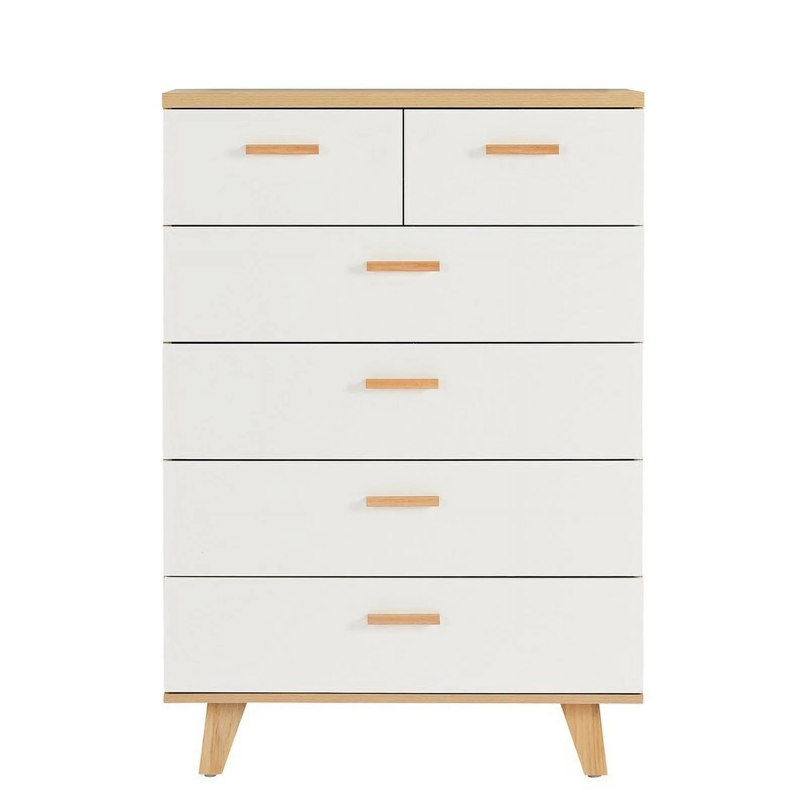 Rosewood 6-Drawer Combo Chest Storage Cabinet Dresser Organizer