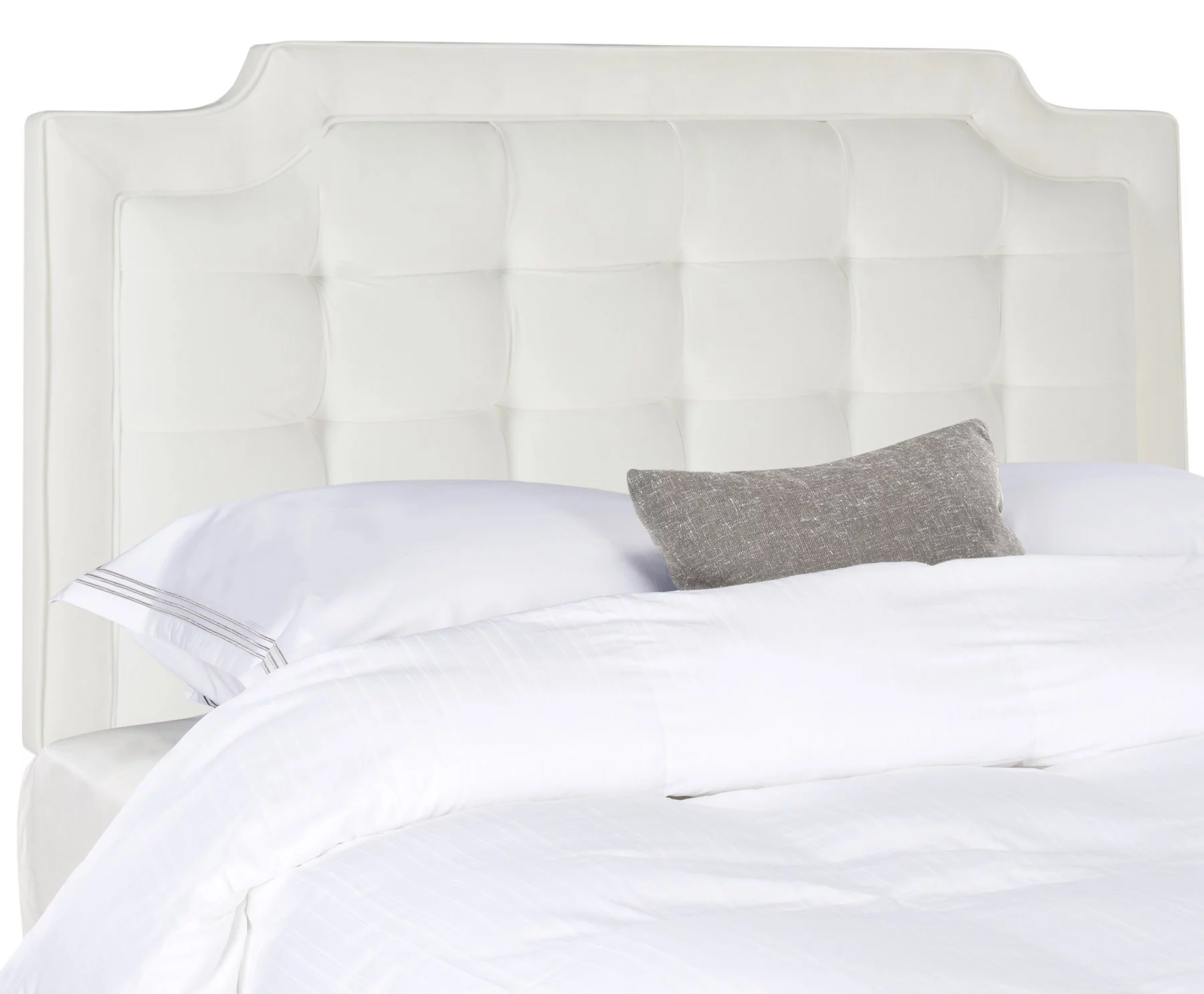 SAFAVIEH Sapphire Modern Glam Tufted Headboard, King, White