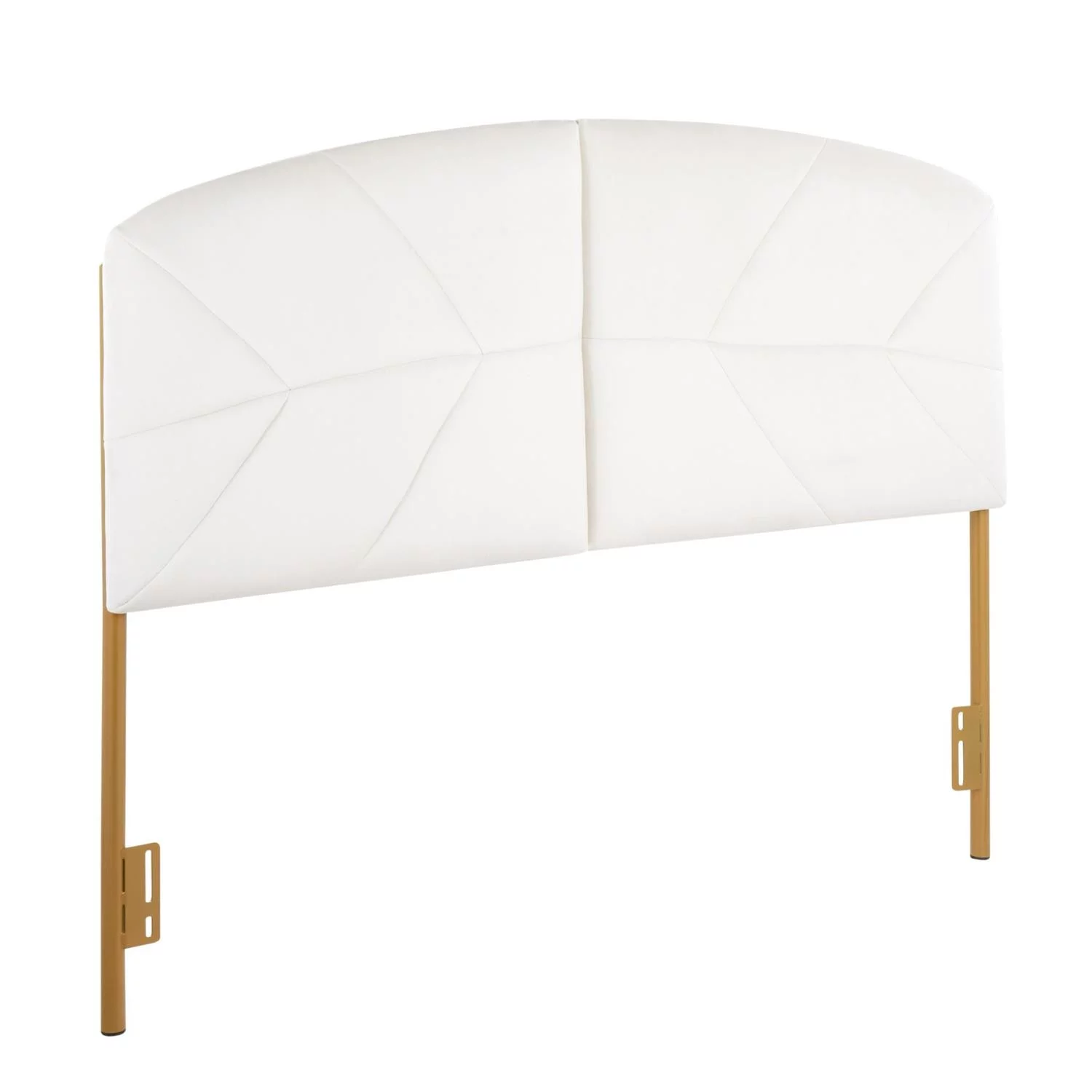 Lumisource Lindsey Headboard With Gold Steel Finish HBQ-LINDSY AUVCR