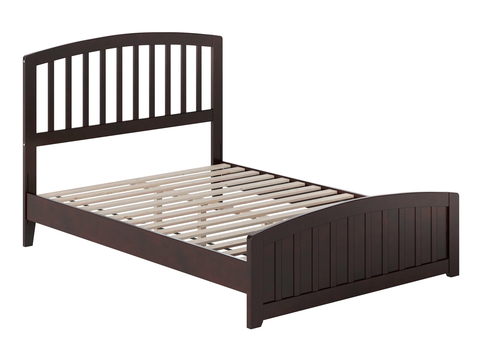 AFI Quincy Full Solid Wood Low Profile Platform Bed with Matching Footboard, Espresso
