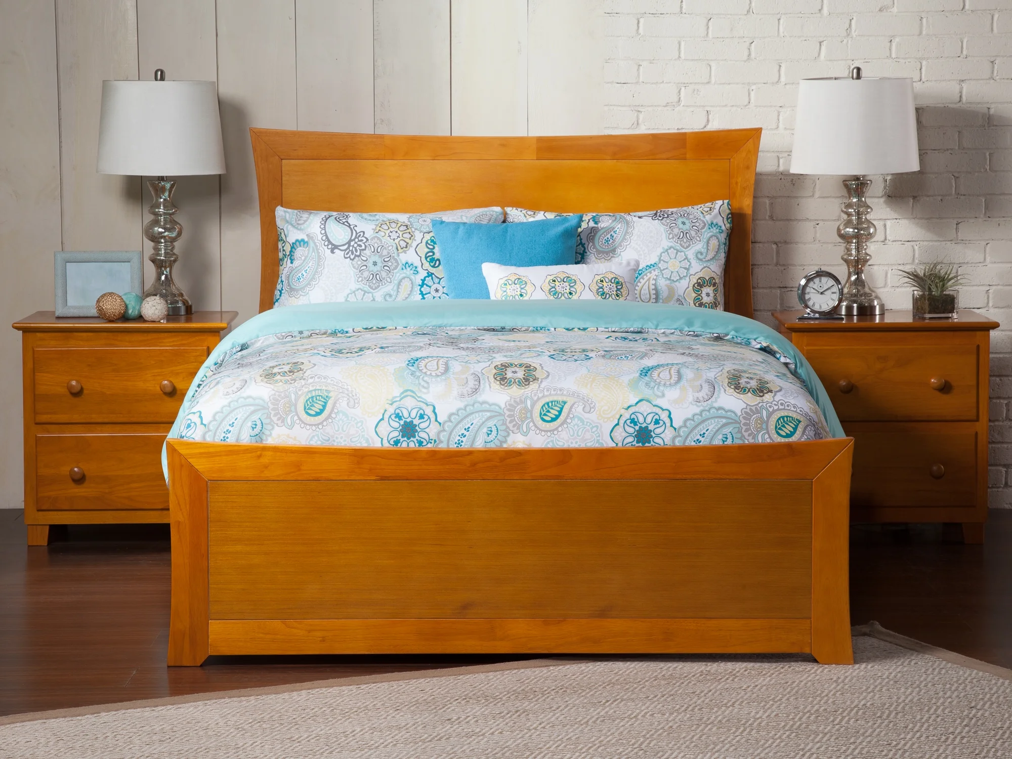 Metro Traditional Bed with Matching Foot Board, Multiple Colors and Sizes