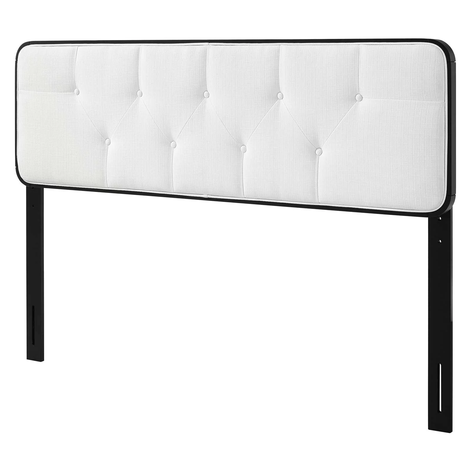 Tufted Headboard, Twin Size, Wood, Fabric, Black White, Modern Contemporary Urban Design, Bedroom Master Guest Suite