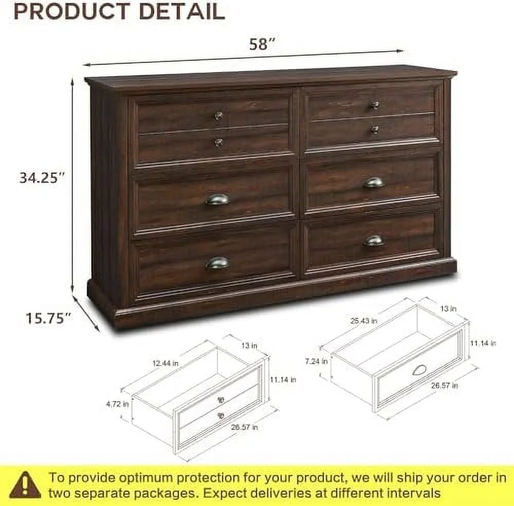 HBBOOMLIFE Dresser for Bedroom 4 Drawer Bedroom Dresser Drawer White Dresser Organizer   Farmhouse Wood Rustic Tall Dresser Chest of Drawer for Closet  Living Room  Hallway  Children'