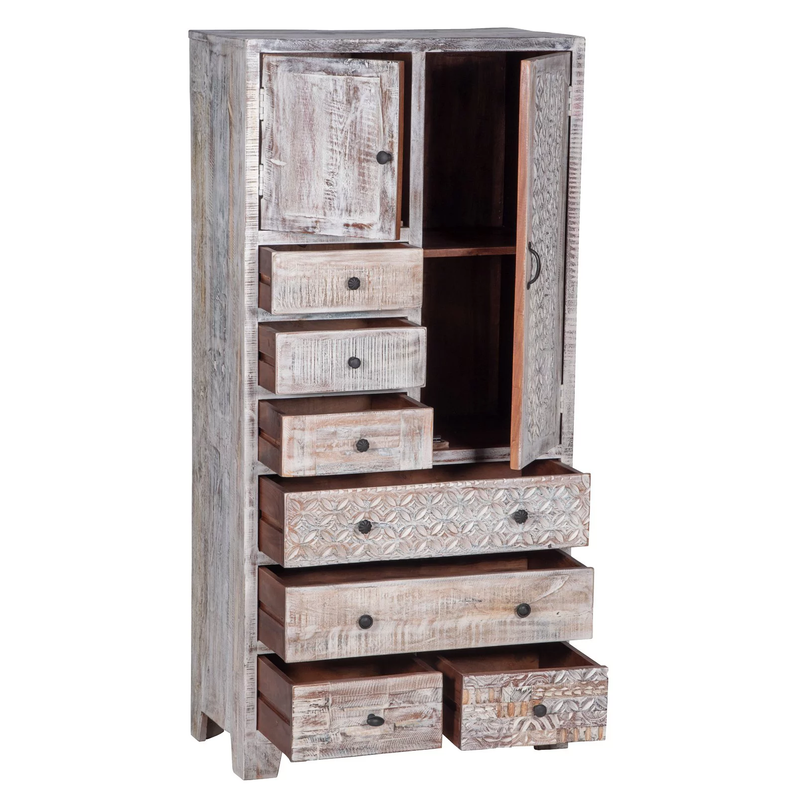 Maadze White High Chest Armoire