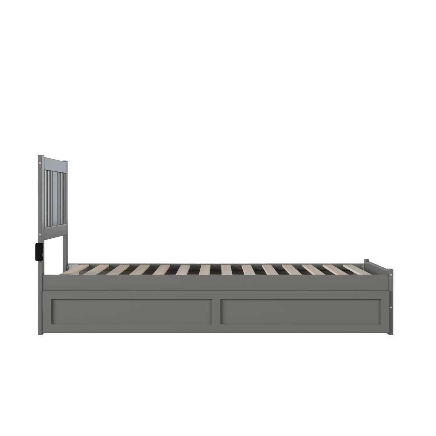 AFI Tahoe Wood Twin XL Bed with Footboard/Twin XL Trundle in Gray