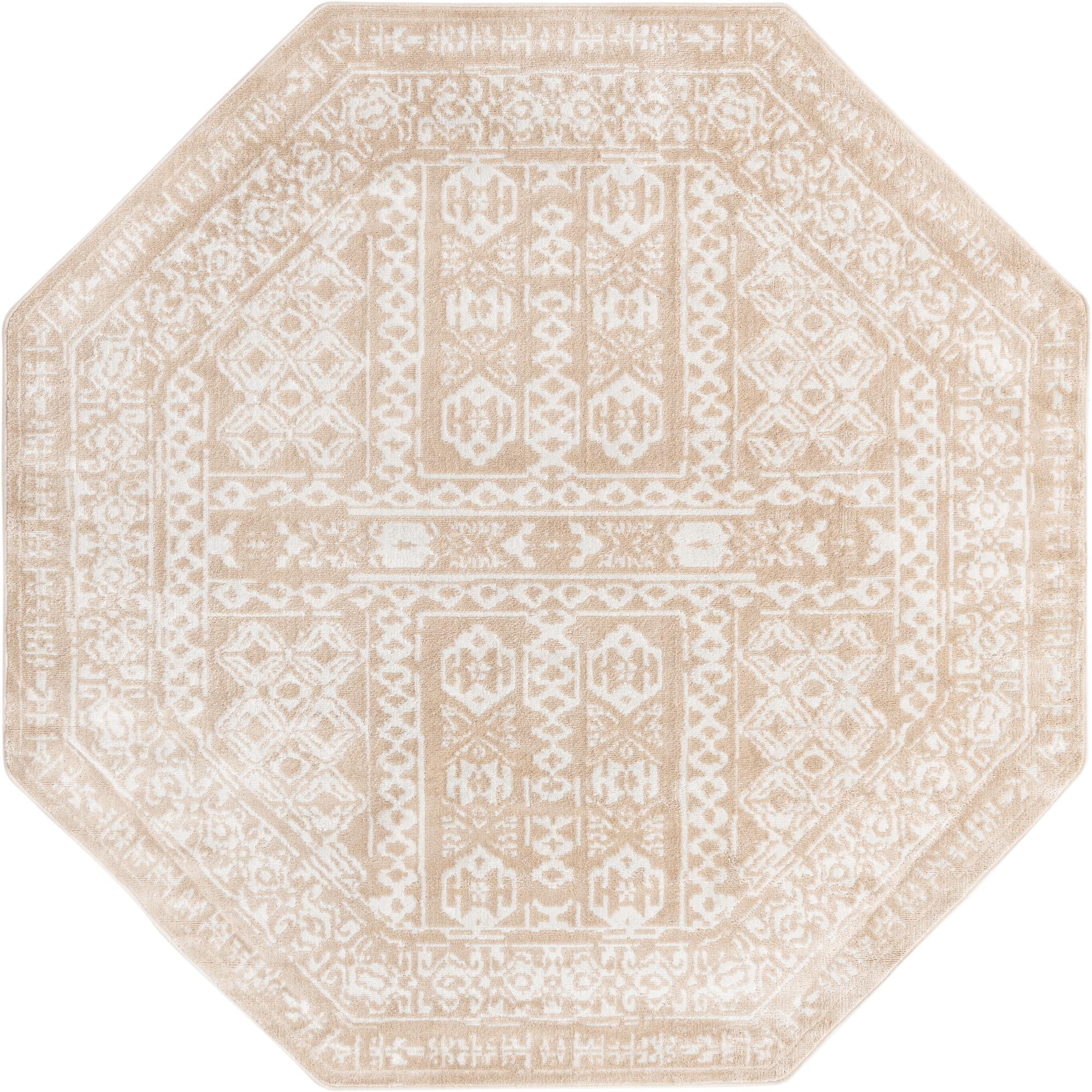 Unique Loom Magdelan Oxford Rug Beige/Ivory 7' 1