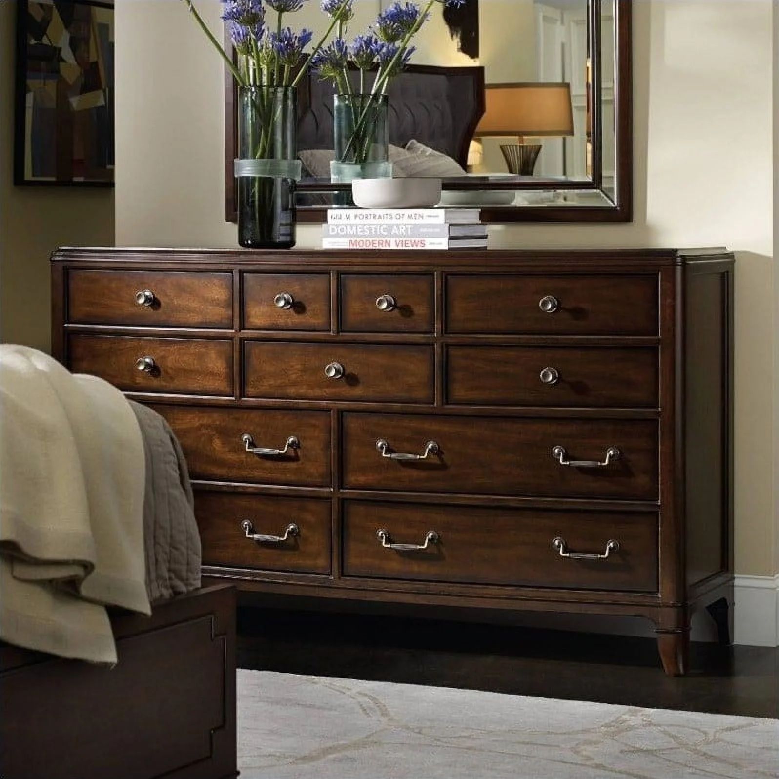 Beaumont Lane 11 Drawer Dresser in Walnut