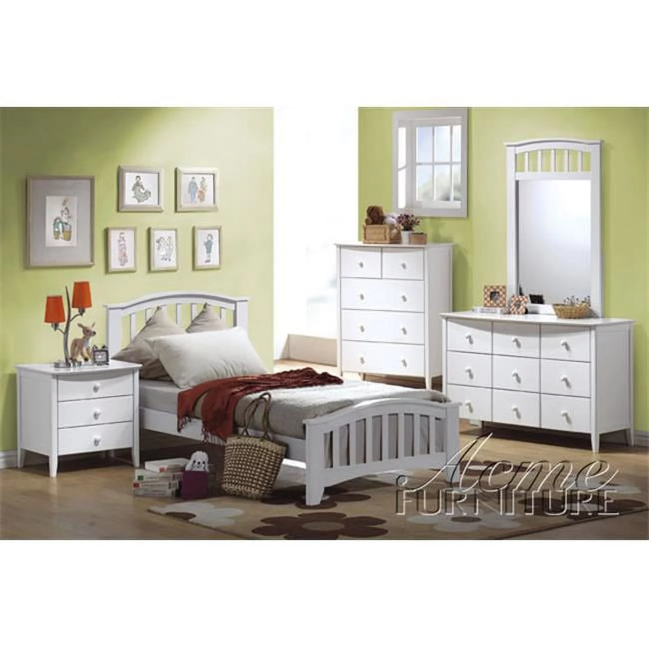 San Marino Youth Twin Bed - White