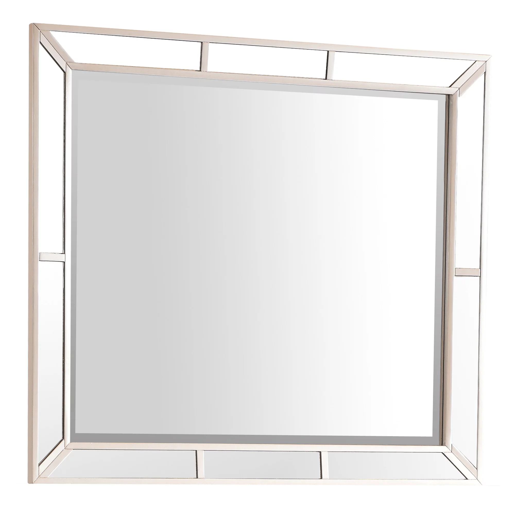 Passion Furniture  Hollywood Hills 43 x 33 in. Modern Rectangle Framed Dresser Mirror