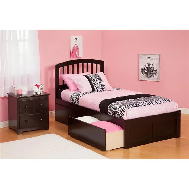 Richmond Bed with Match Footboard - Espresso, Twin Extra Large Size