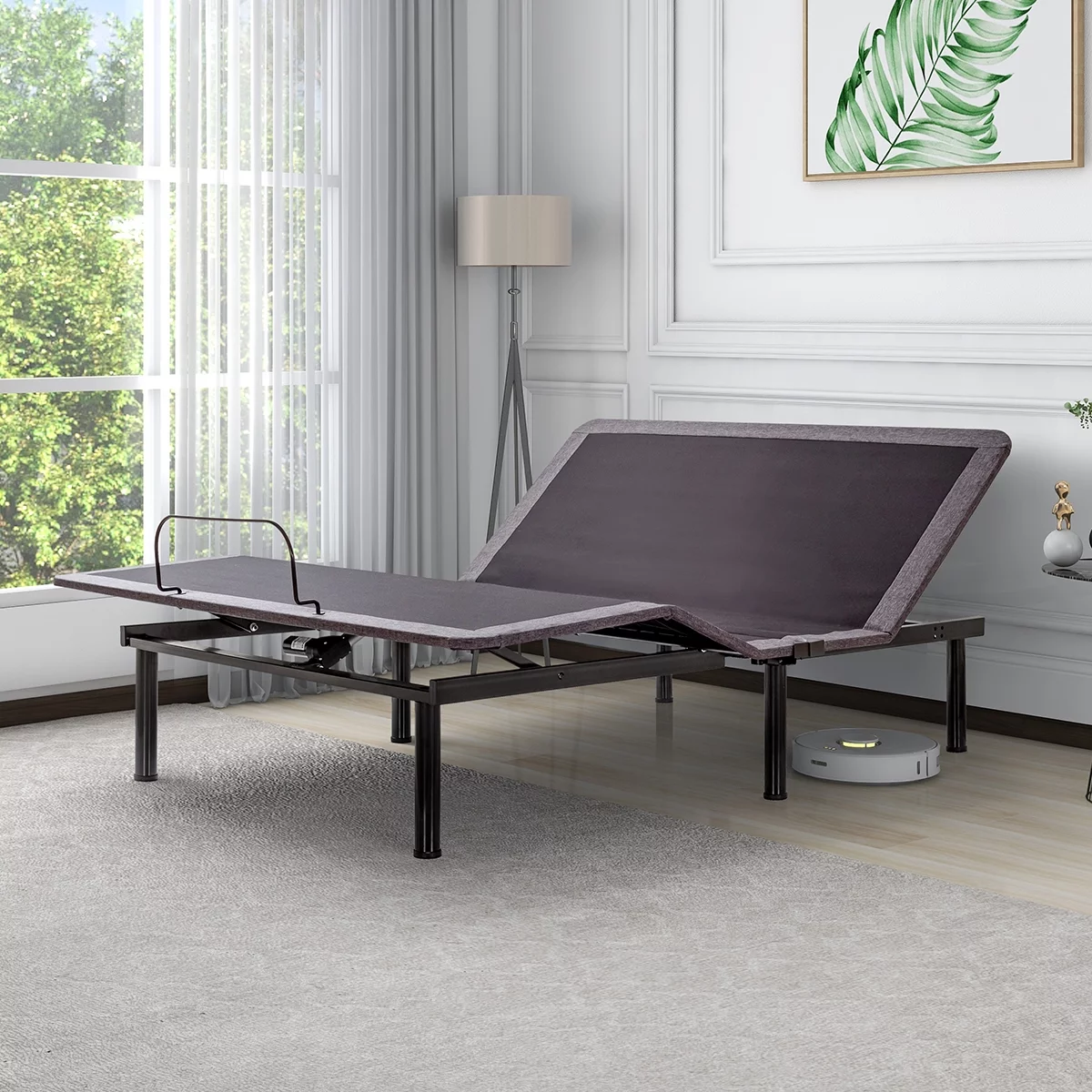 Queen Size Adjustable Bed Frame Zero-Gravit, With Head and Foot Incline Base, Under Bed Nightlight, Wireless Remote, Dual USB Ports, Anti-Snore, Easy Assembly