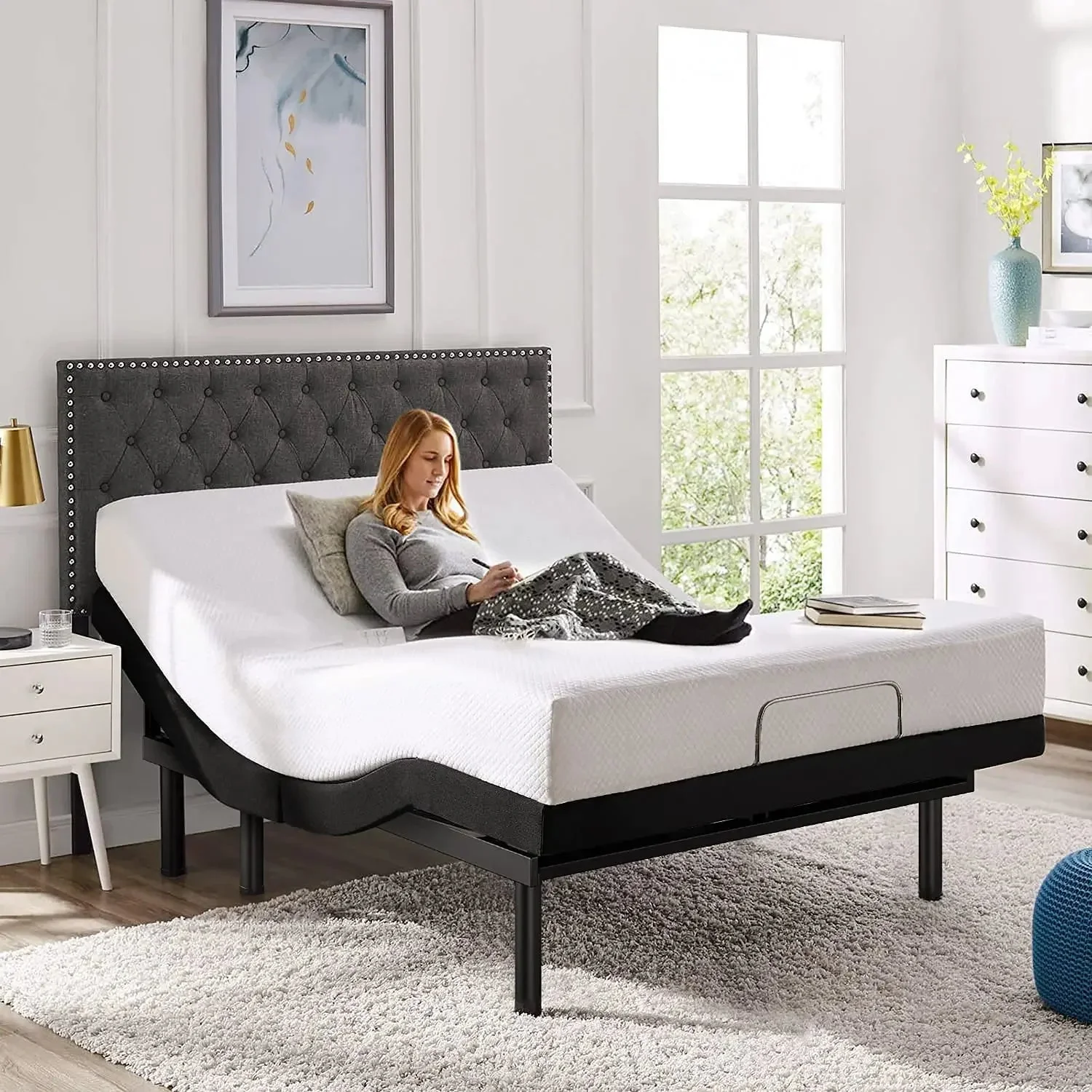 Zero Gravity Electric Massage Bed Adjustable Smart Bed Base Bedroom Furniture Full Queen Size Bed Frame Custom Sleeping Position