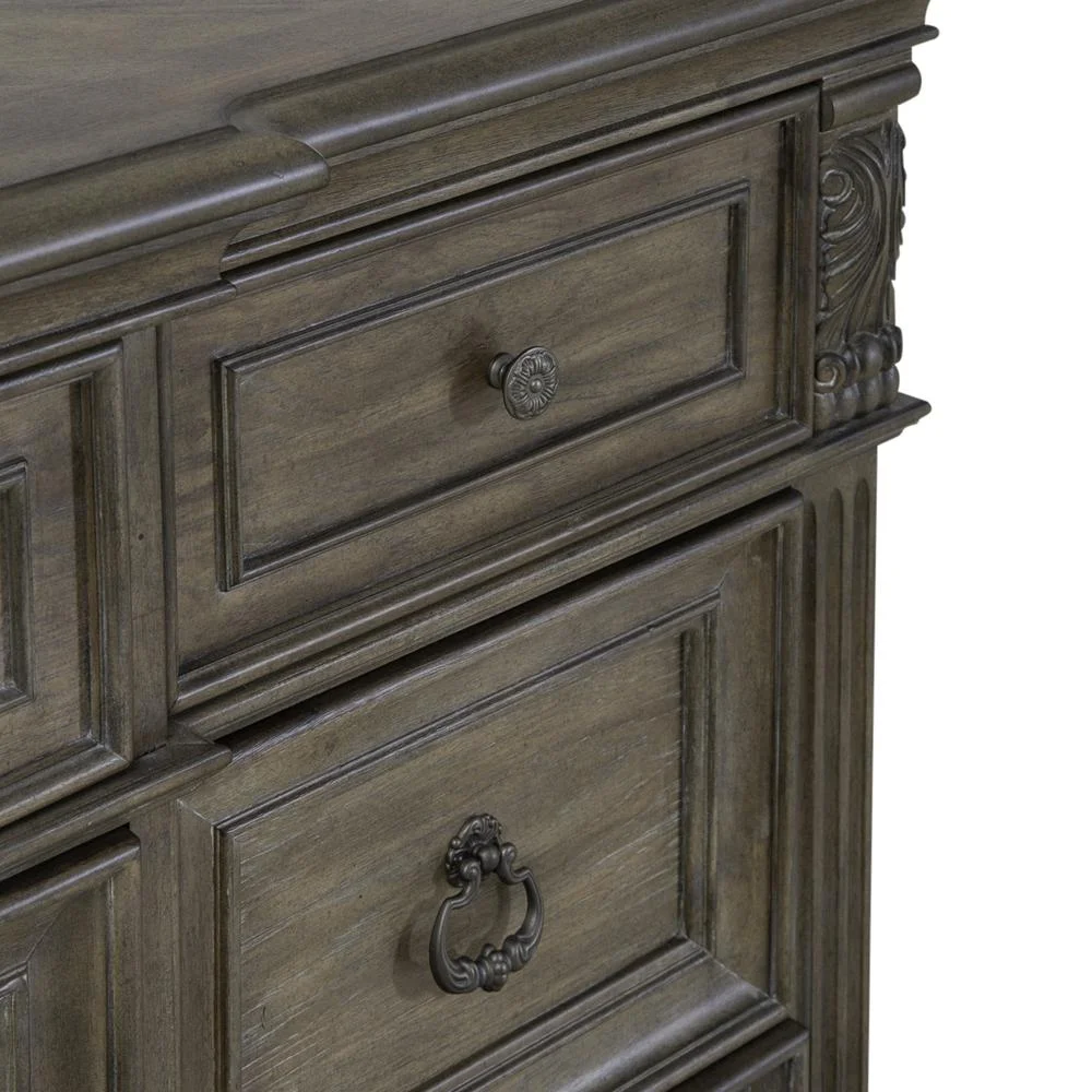 Liberty Furniture Carlisle Court Wood Dresser & Mirror in Chestnut