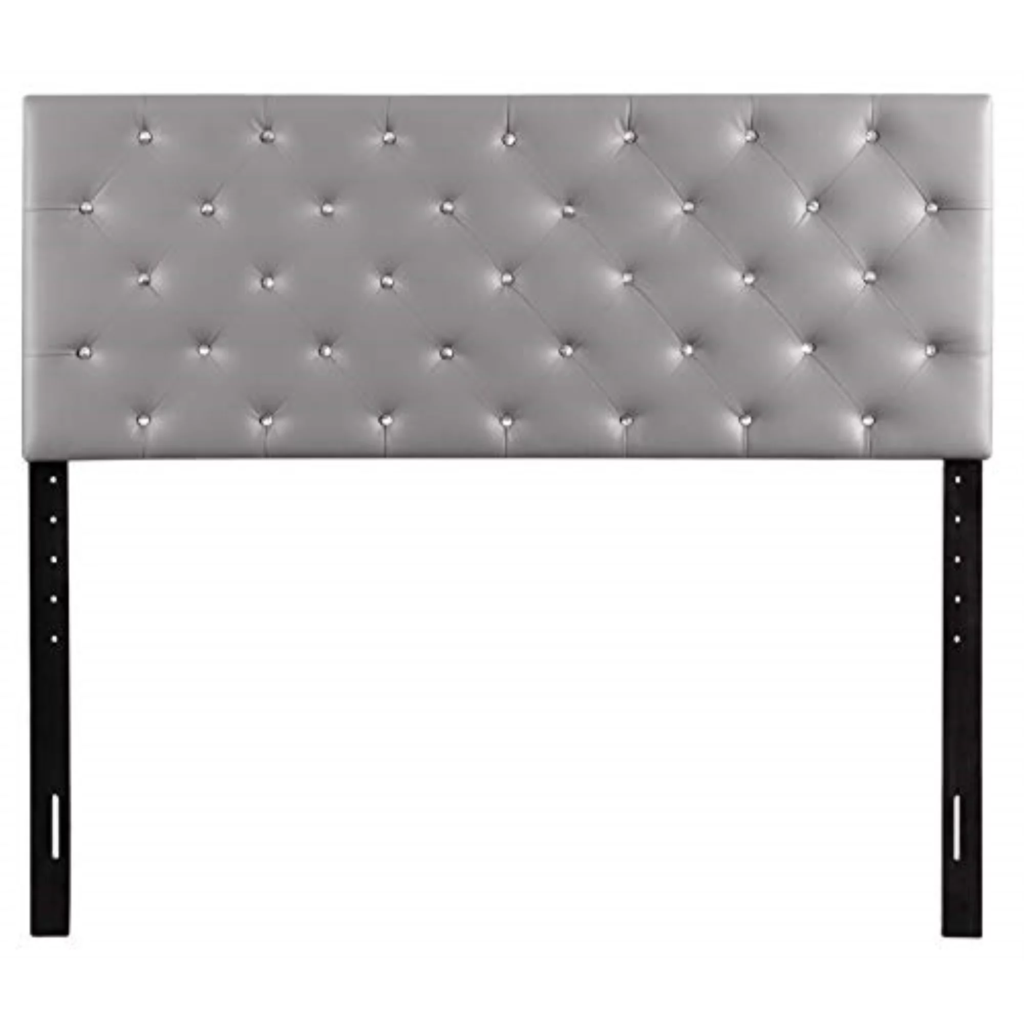 Glory Furniture Super Nova Faux Leather Upholstered Full Headboard in Light Gray