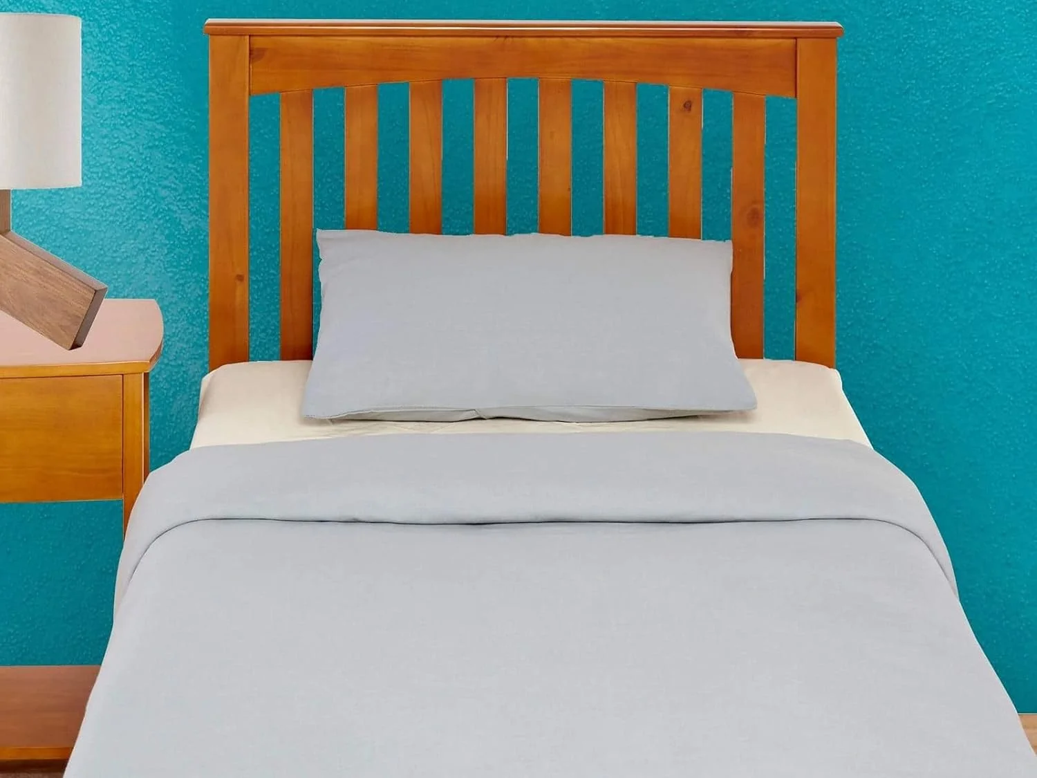 Rake Wood Headboard In Golden Oak - Size