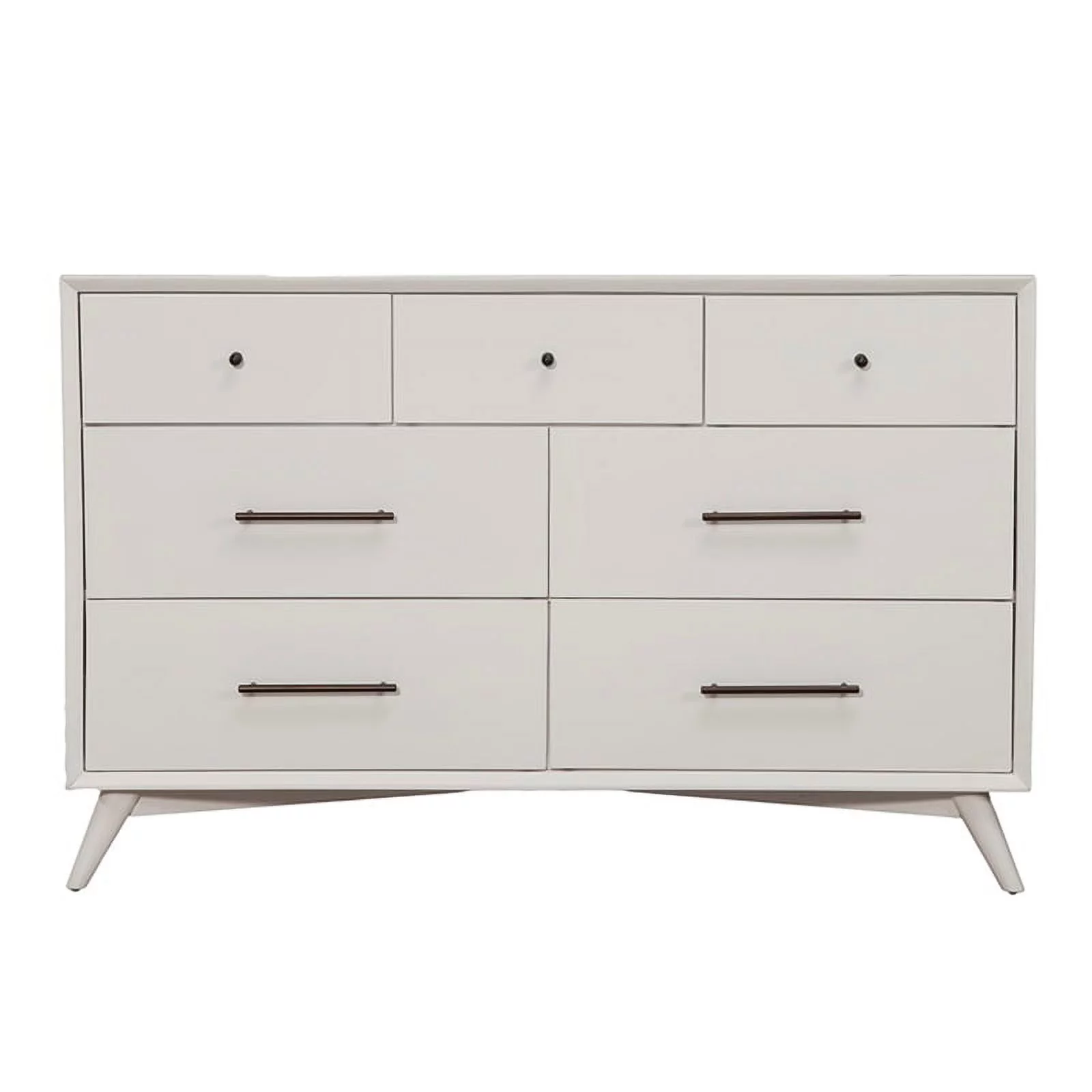 Home Square 2 Piece Furniture Set with 7-Drawer Dresser & Small Chest in White