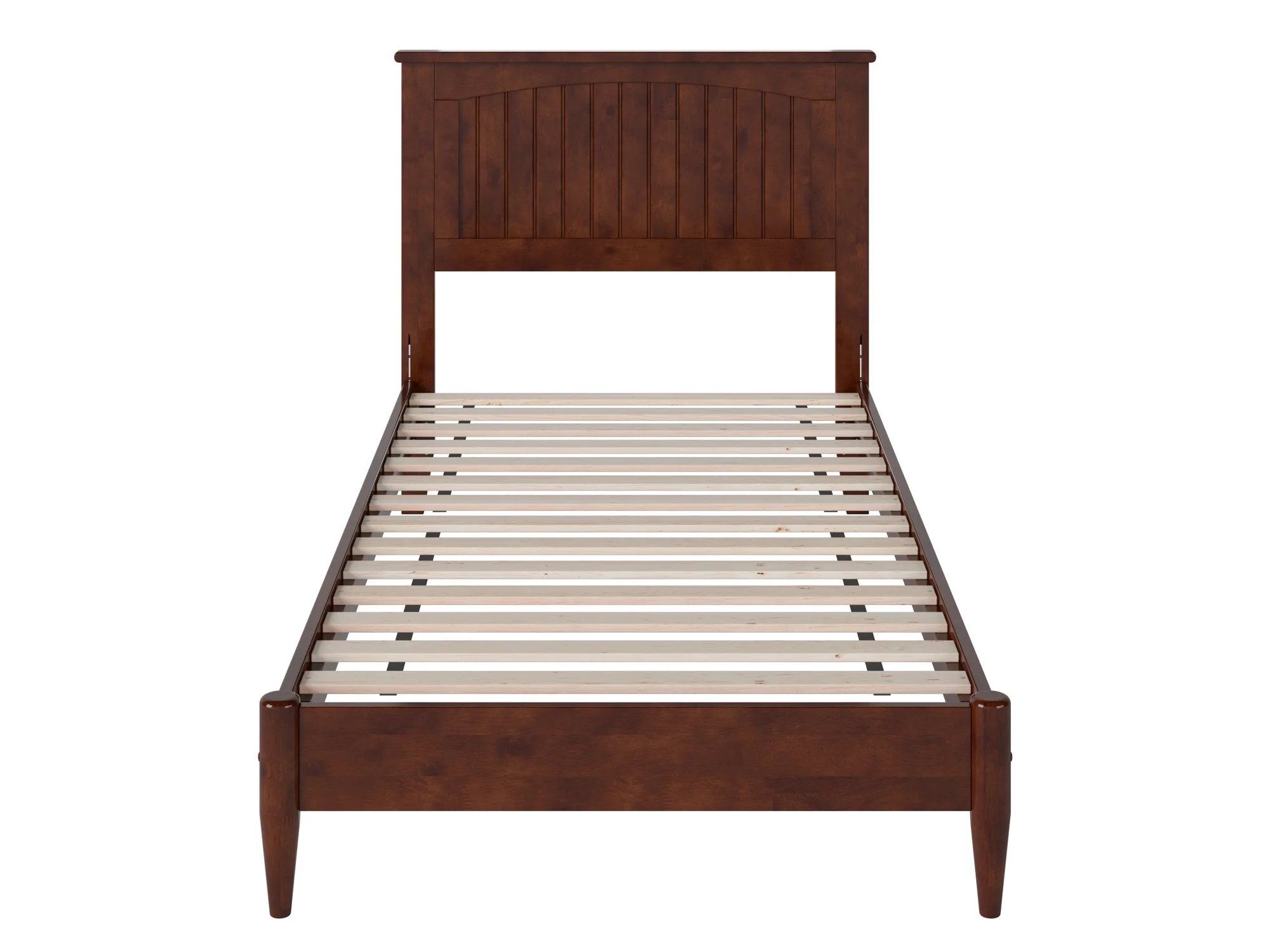 AFI Naples Twin XL Solid Wood Low Profile Platform Bed, Walnut