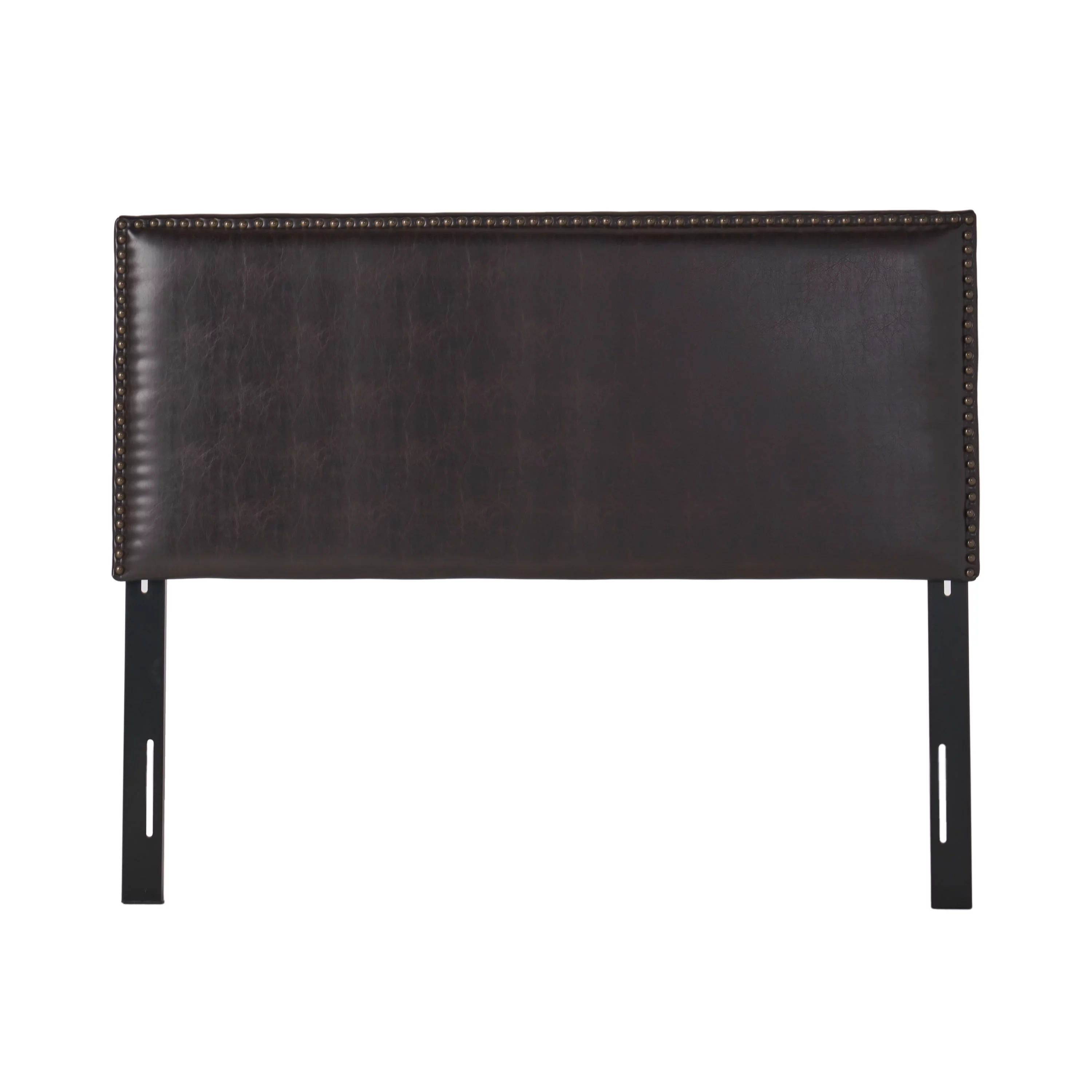 Noble House Hannon Brown Leather Headboard