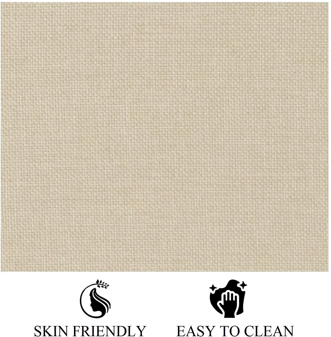 Amolife King Size Upholstered Platform Bed Frame with Wingback & Geometric Headboard, Light Beige