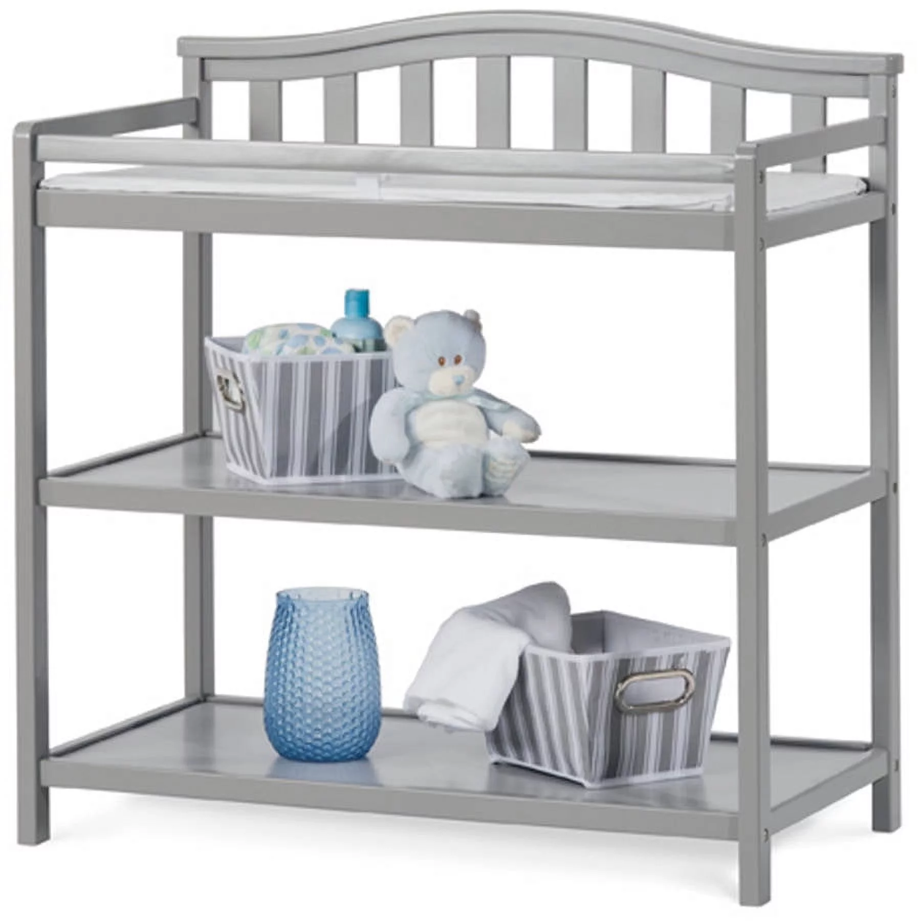 Arch Top Changing Table by Forever Eclectic, Cool Gray